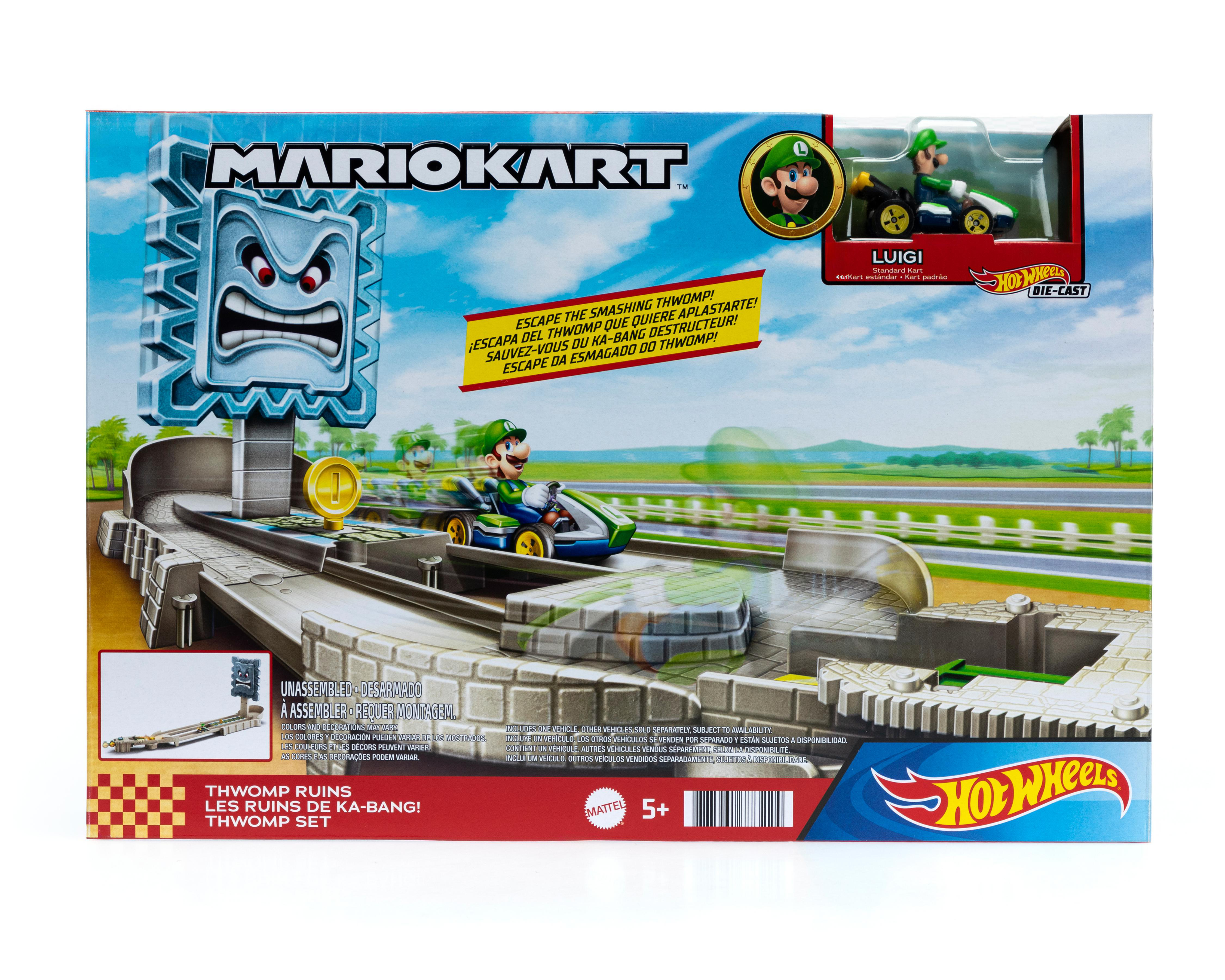 Foto 2 pulgar | Pista de Carreras Hot Wheels Mario Kart Thwomp Ruins