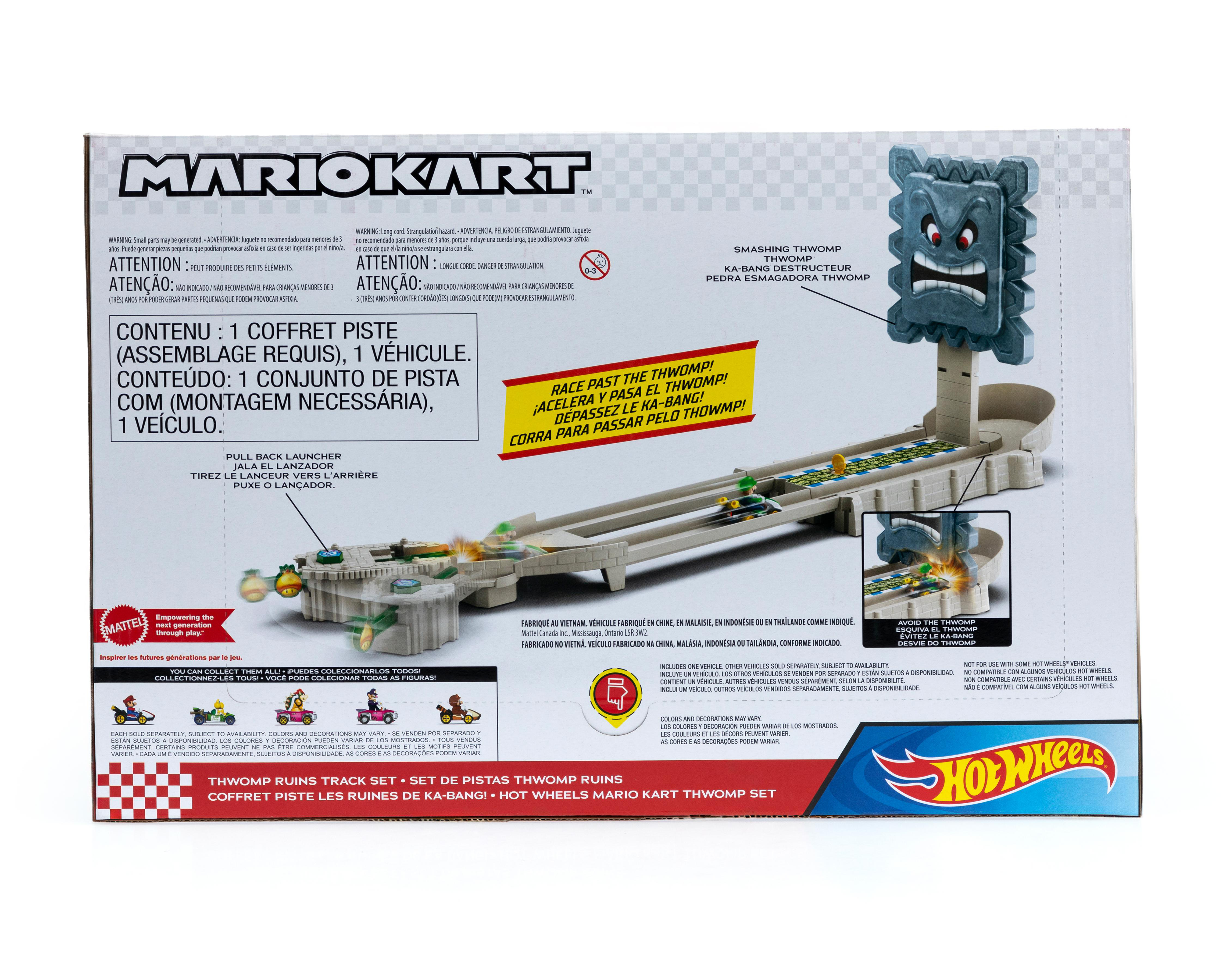 Foto 3 pulgar | Pista de Carreras Hot Wheels Mario Kart Thwomp Ruins