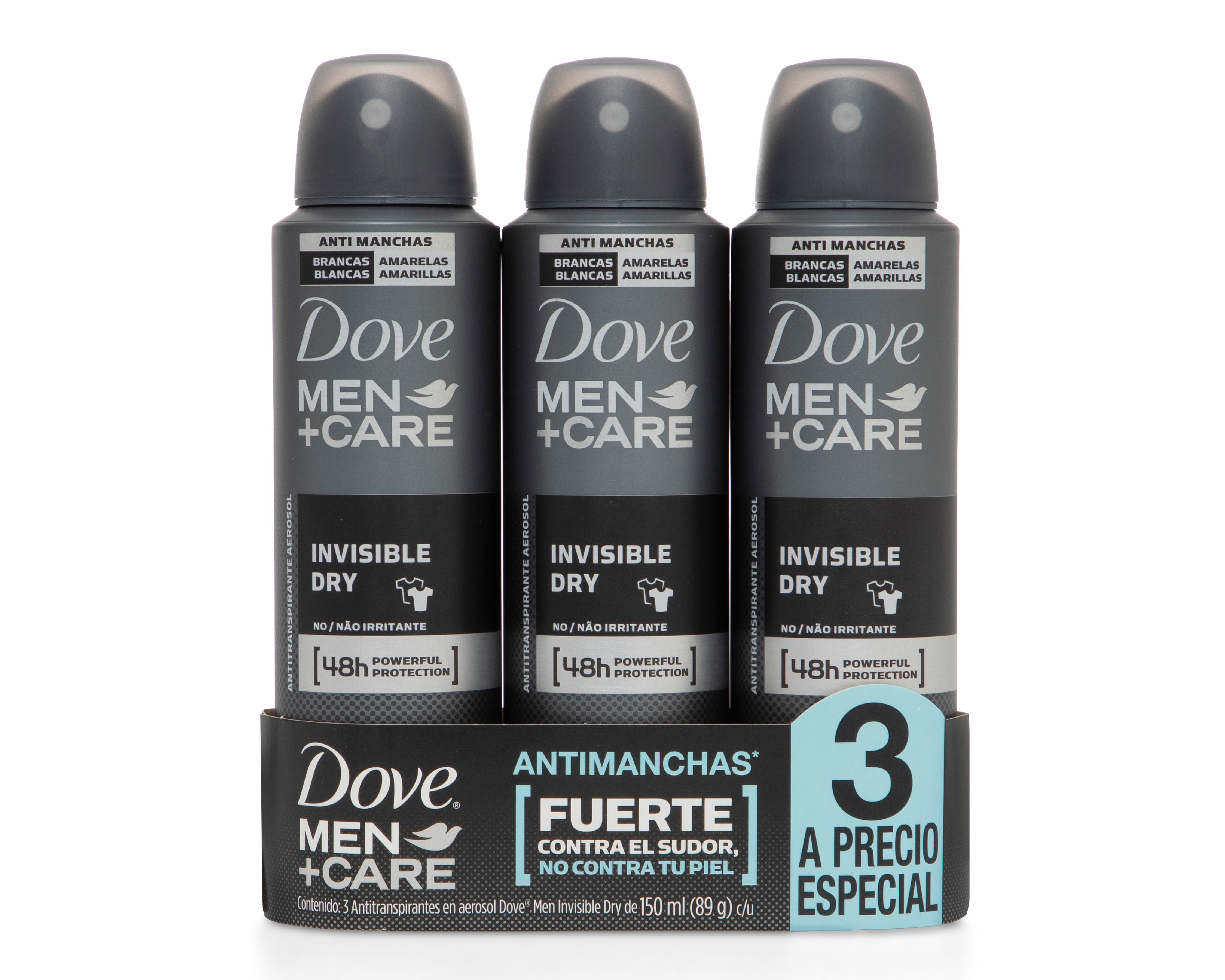 Foto 1 | Desodorante en Aerosol Dove Men+Care Invisible Dry 3 Piezas
