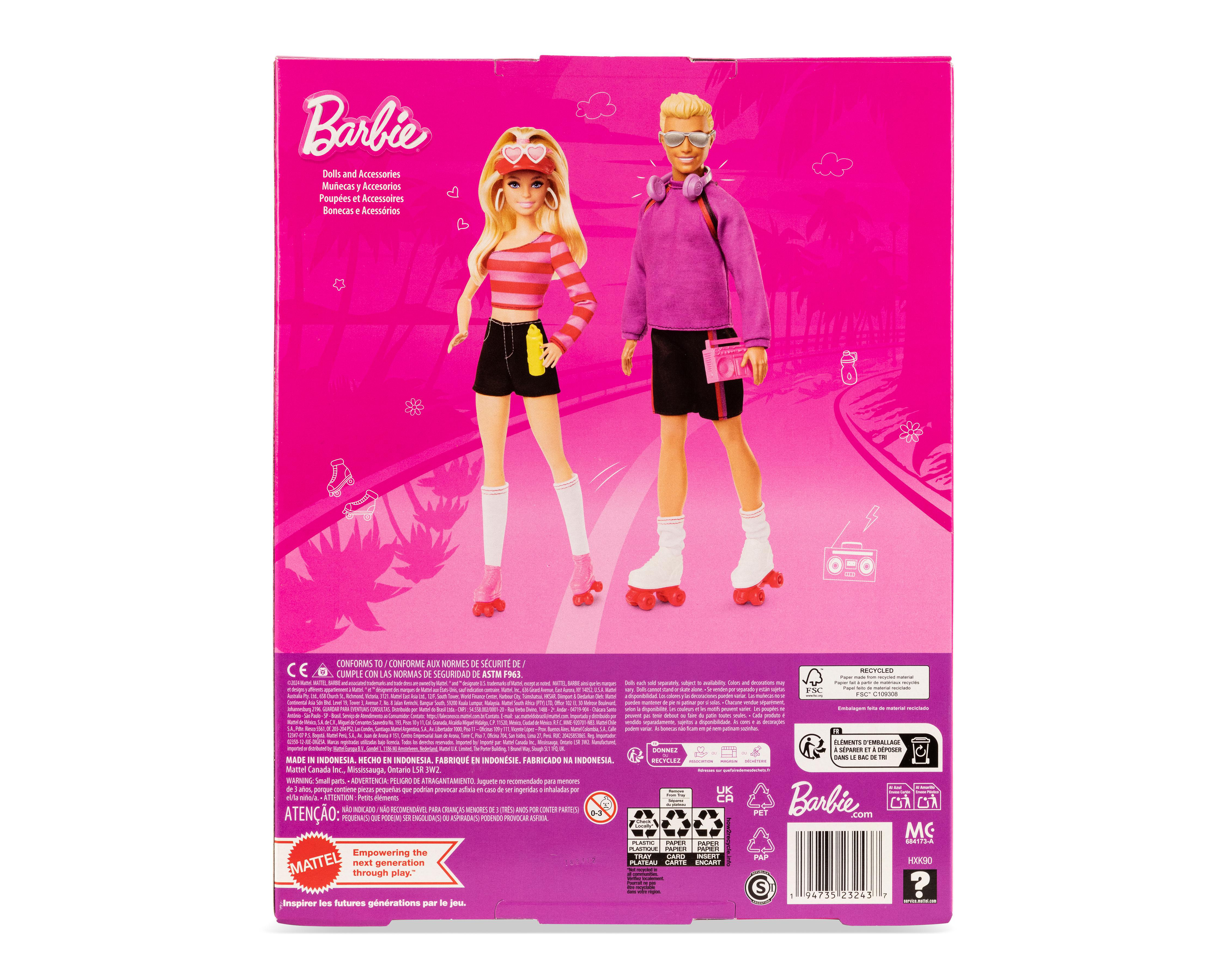 Foto 2 | Muñeca Barbie y Ken en Patines 65 Aniversario