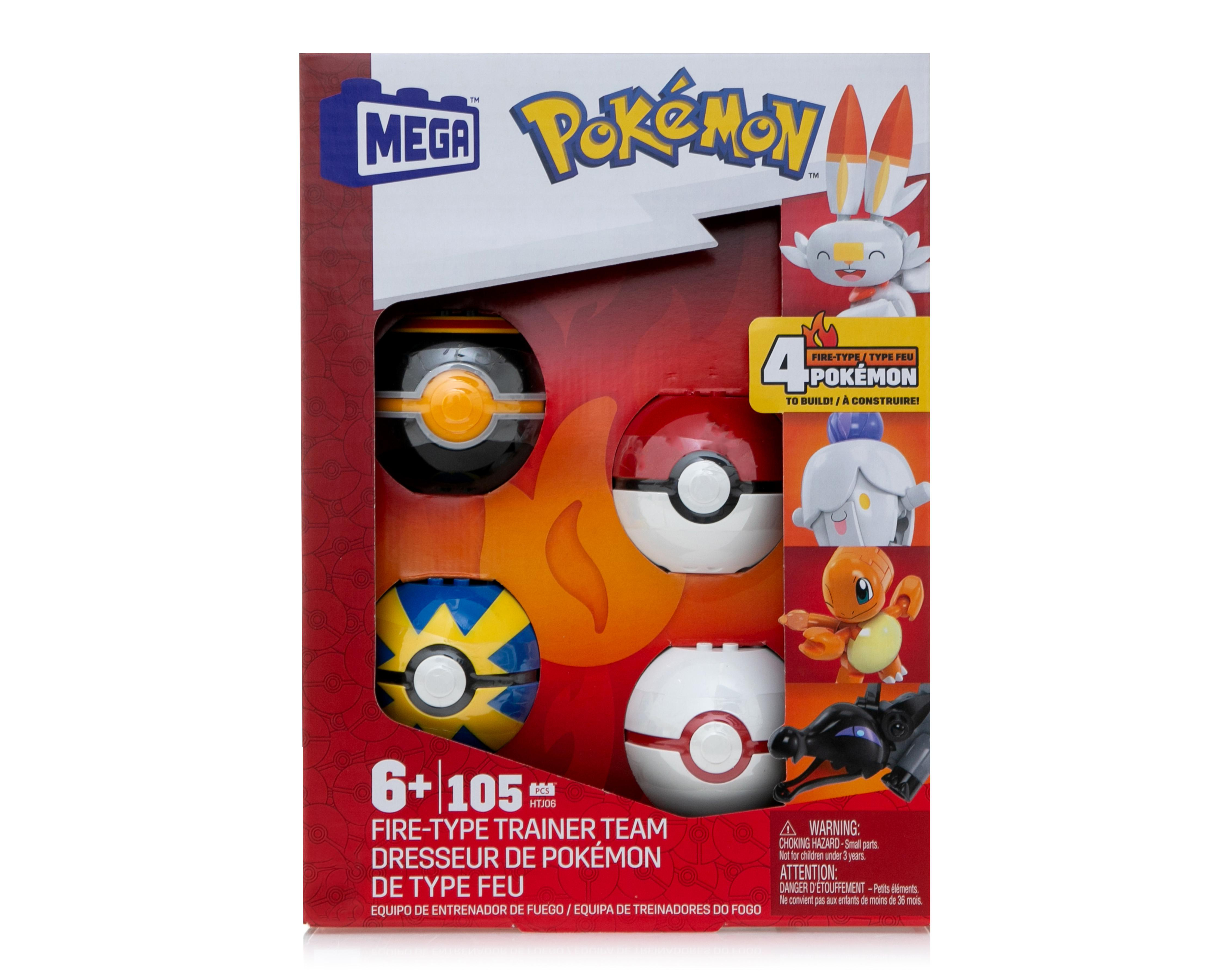 Foto 1 | Juego de Pokebolas de Fuego Mega Construx 105 Piezas