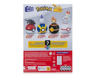 Foto 2 | Juego de Pokebolas de Fuego Mega Construx 105 Piezas