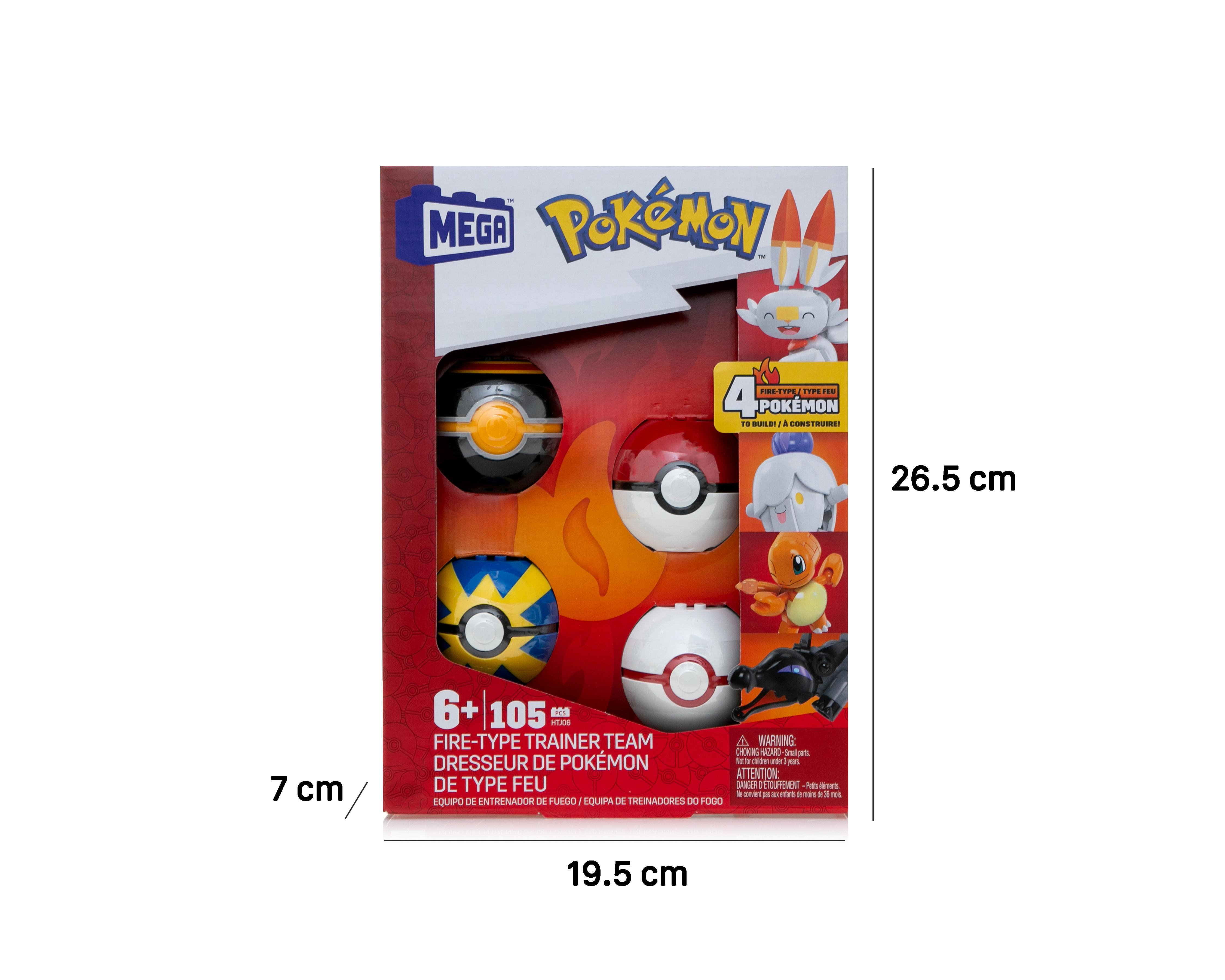 Foto 4 | Juego de Pokebolas de Fuego Mega Construx 105 Piezas
