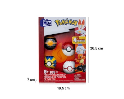 Foto 4 | Juego de Pokebolas de Fuego Mega Construx 105 Piezas