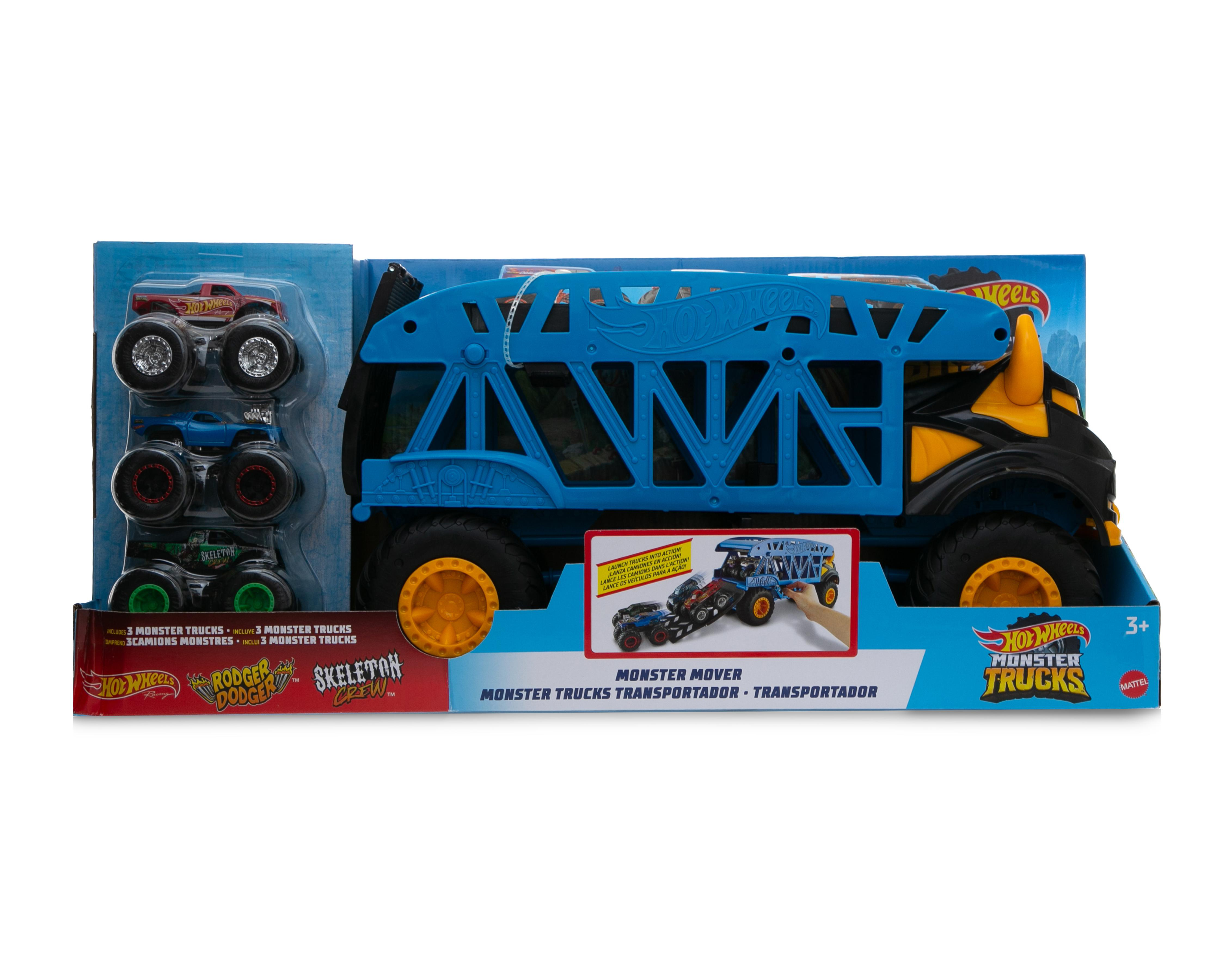 Foto 4 | Vehículo Hot Wheels Monster Trucks Monster Mover 4 piezas