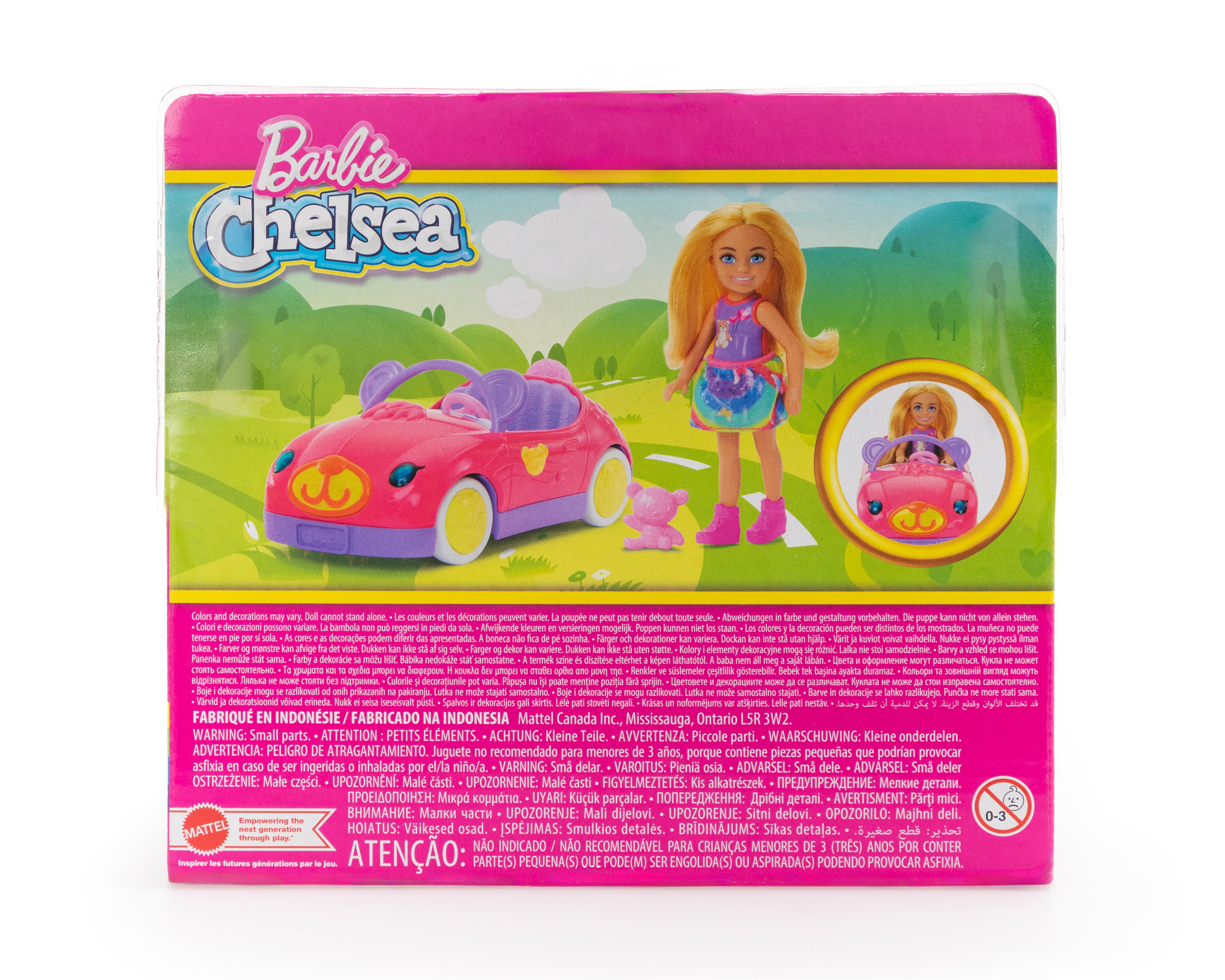 Foto 3 pulgar | Barbie Chelsea con Auto de Osito