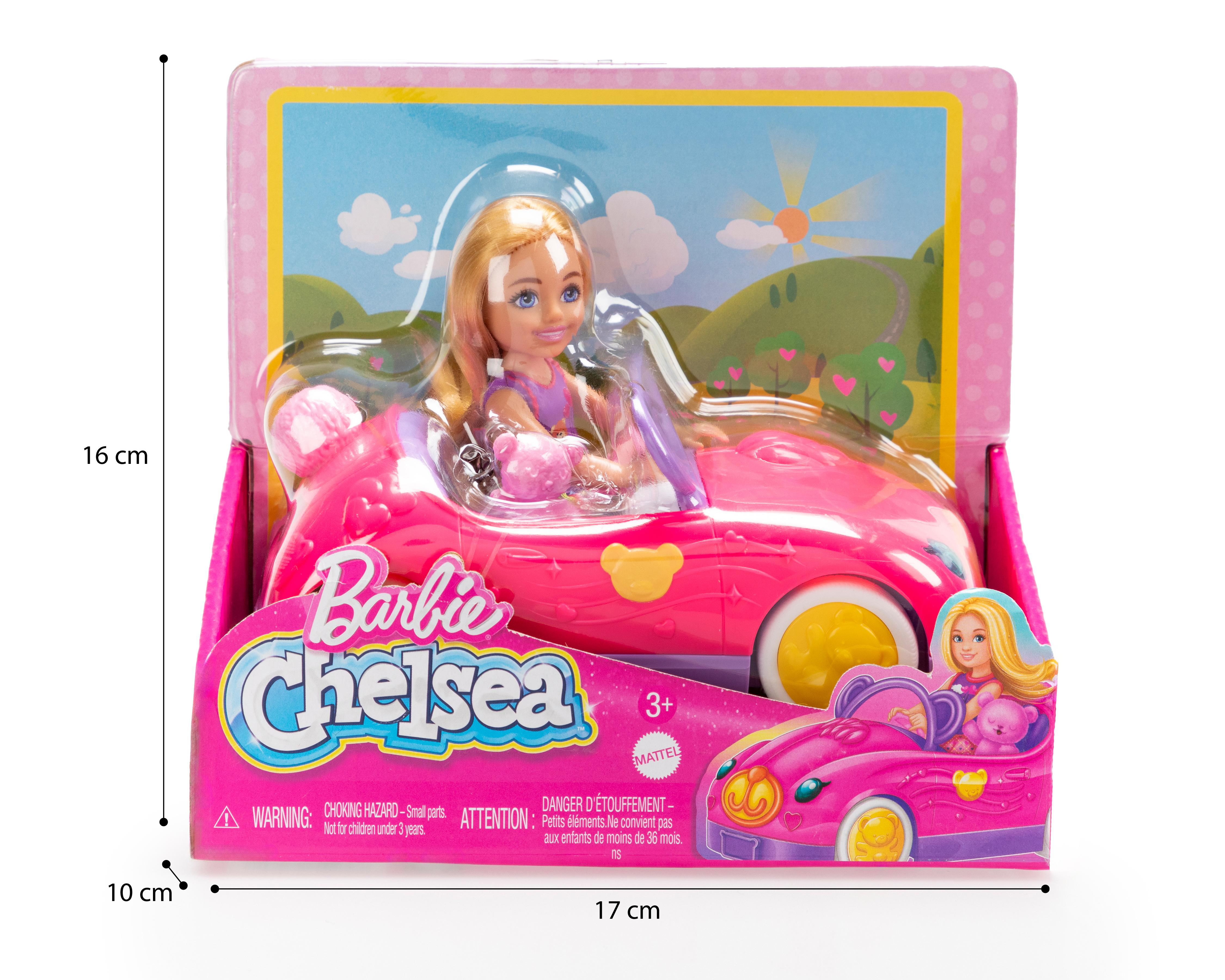 Foto 4 pulgar | Barbie Chelsea con Auto de Osito