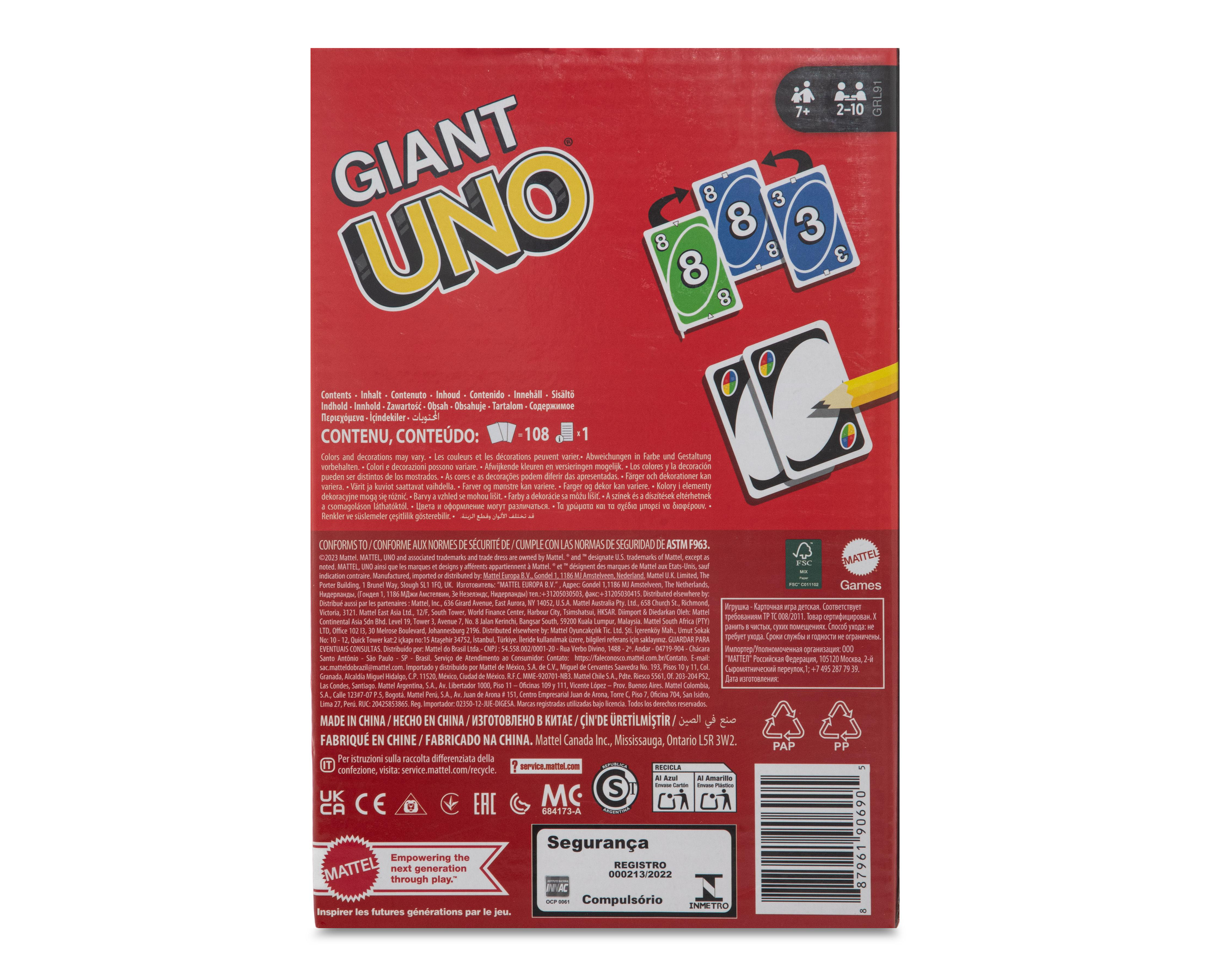 Foto 2 | Juego de Mesa Uno Gigante Mattel