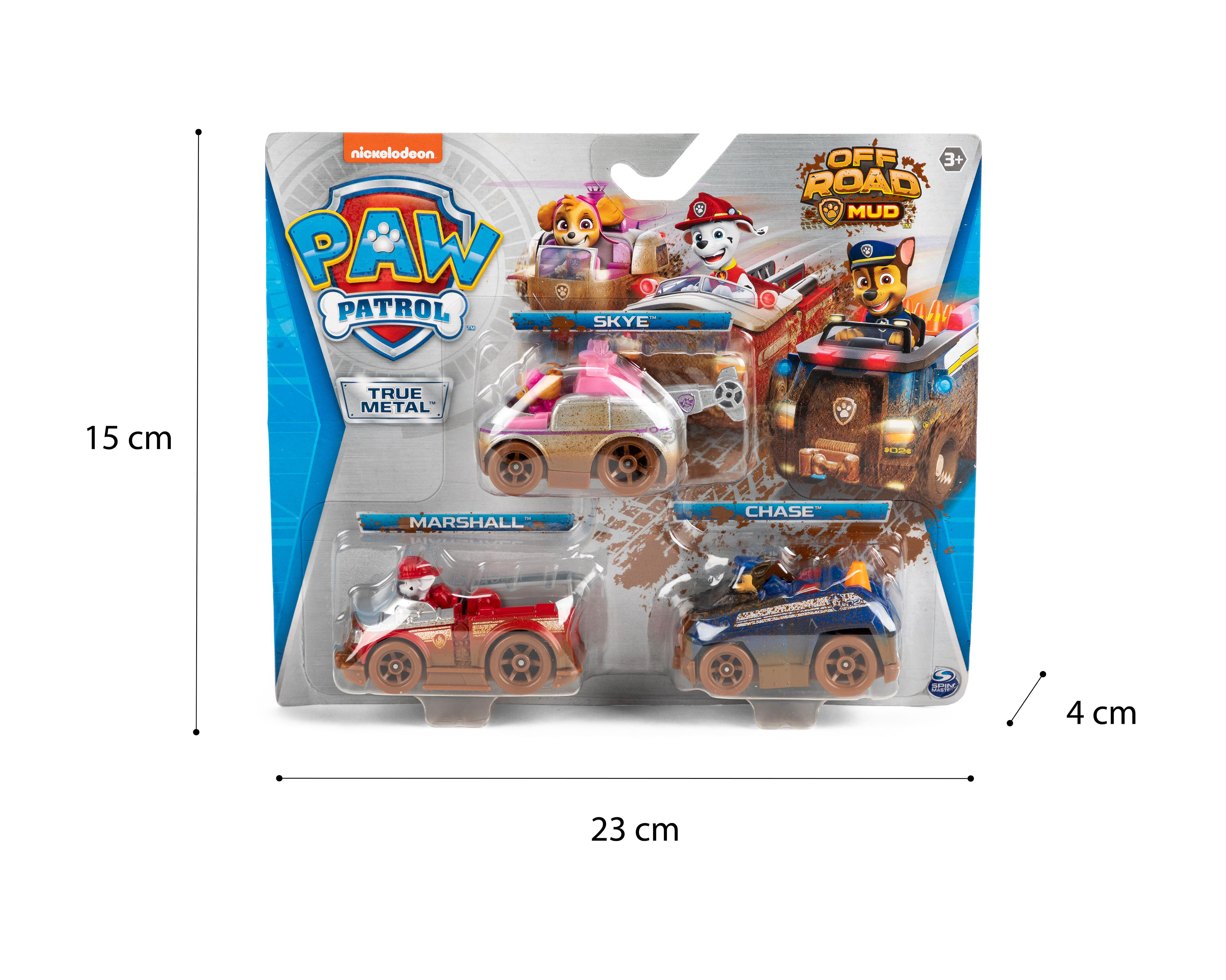 Foto 4 pulgar | Carros Paw Patrol Off Road Mud 3 Piezas