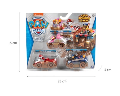 Foto 3 | Carros Paw Patrol Off Road Mud 3 Piezas