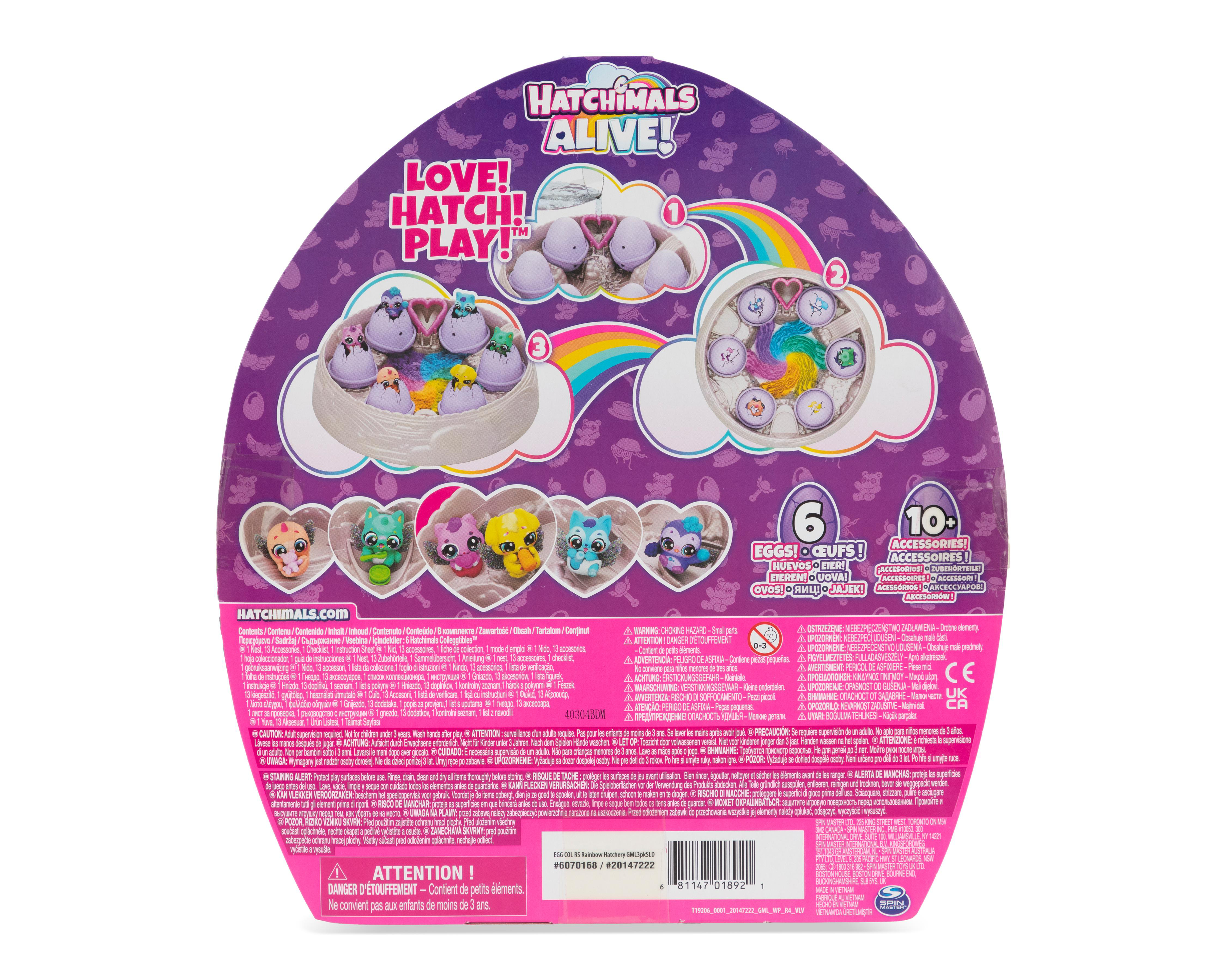 Foto 3 pulgar | Hatchimals Alive Rainbow Hatchery 6 Huevos