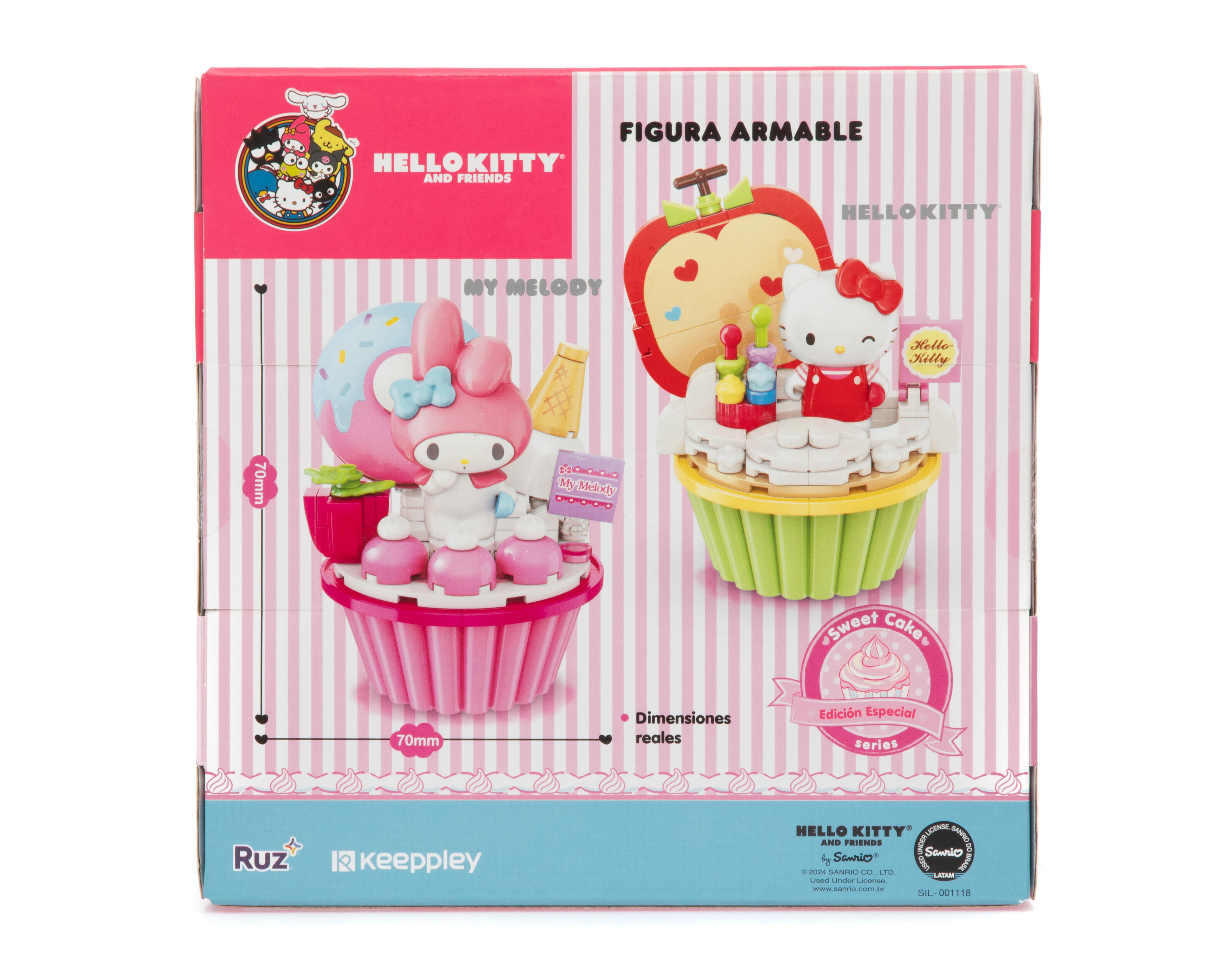 Foto 3 pulgar | Figura Armable Hello Kitty Strawberry Cupcake