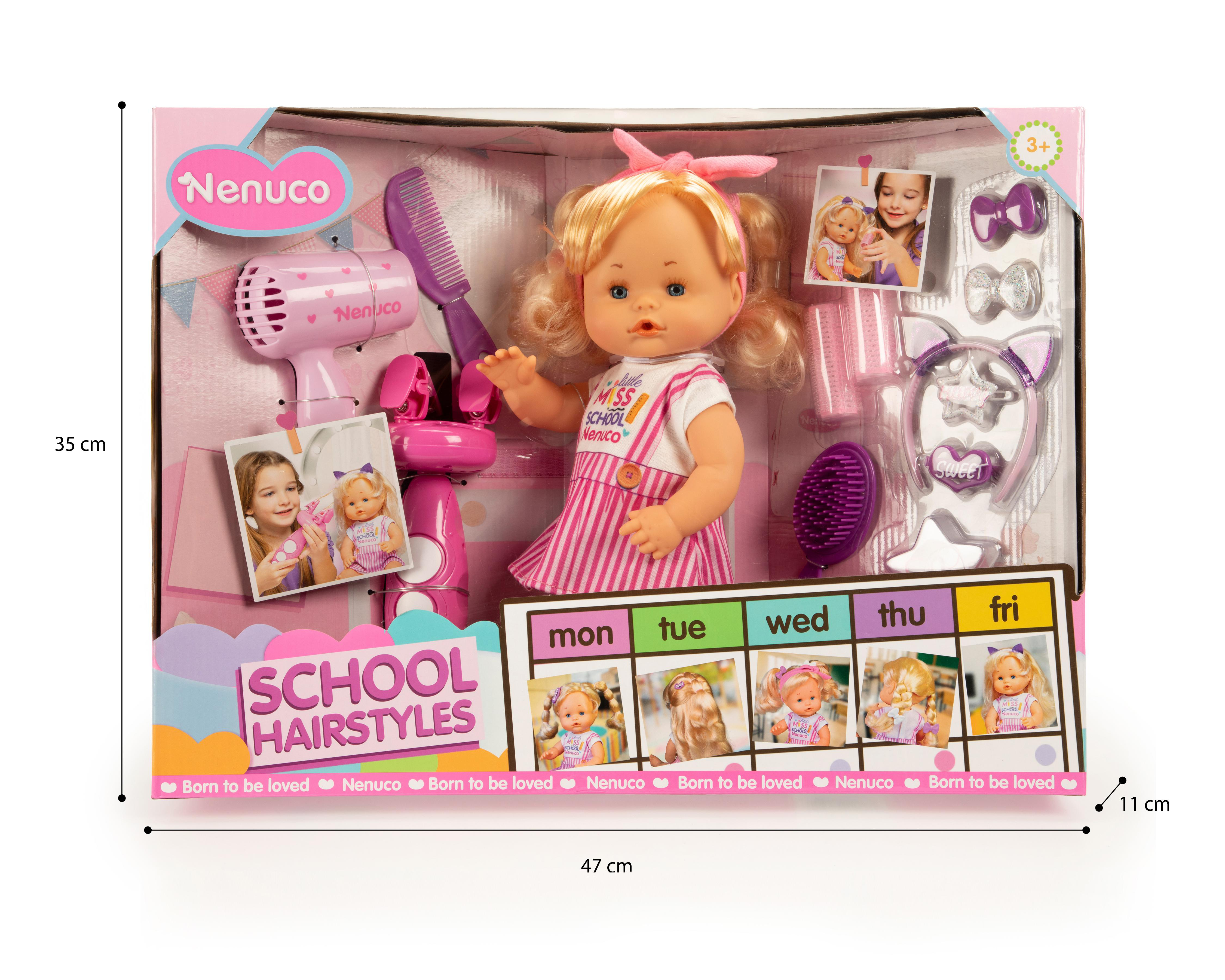 Foto 4 pulgar | Muñeca Nenuco School Hairstyles