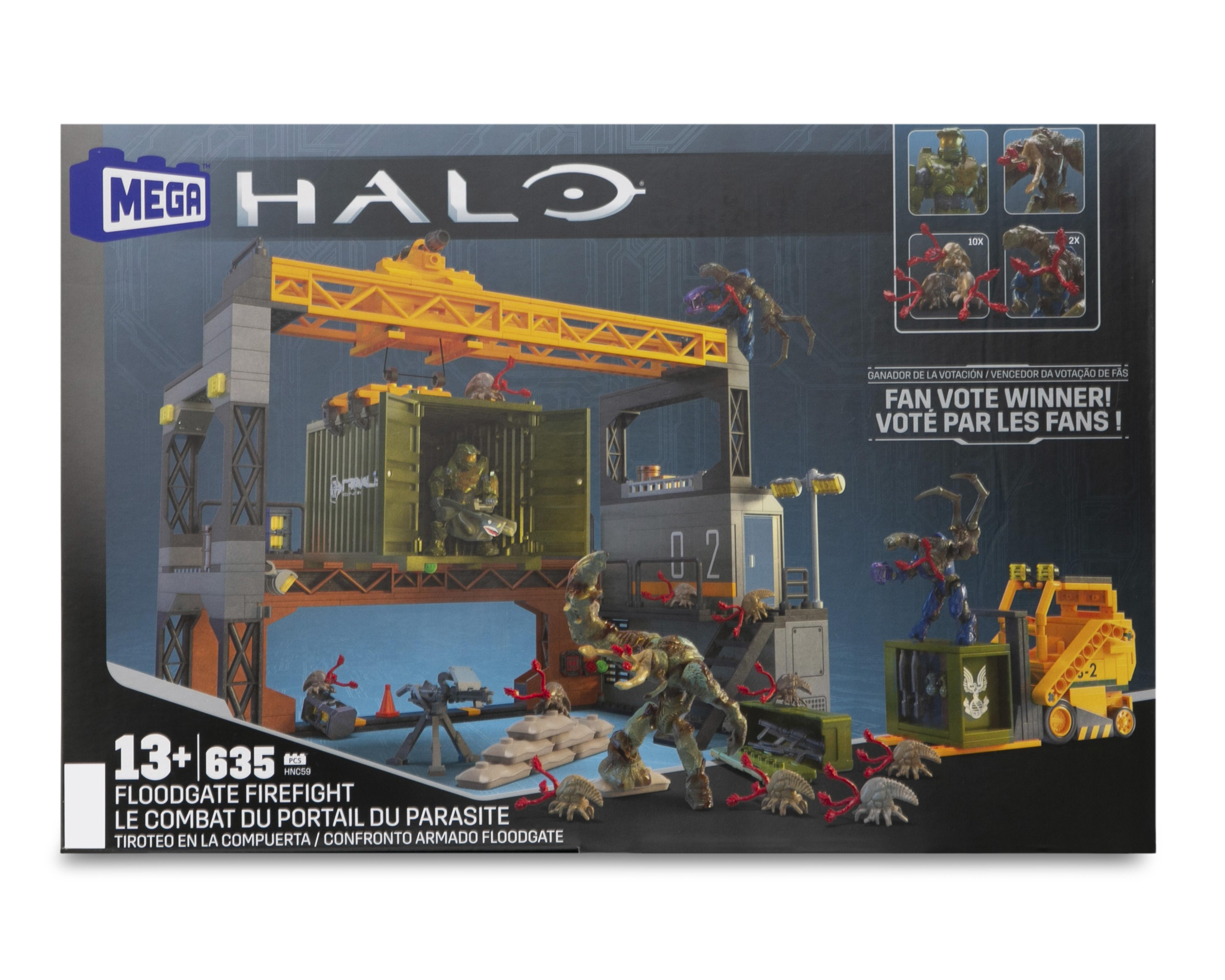 Bloques de Construcción Mega Bloks Halo Tiroteo en la Compuerta 635 Piezas