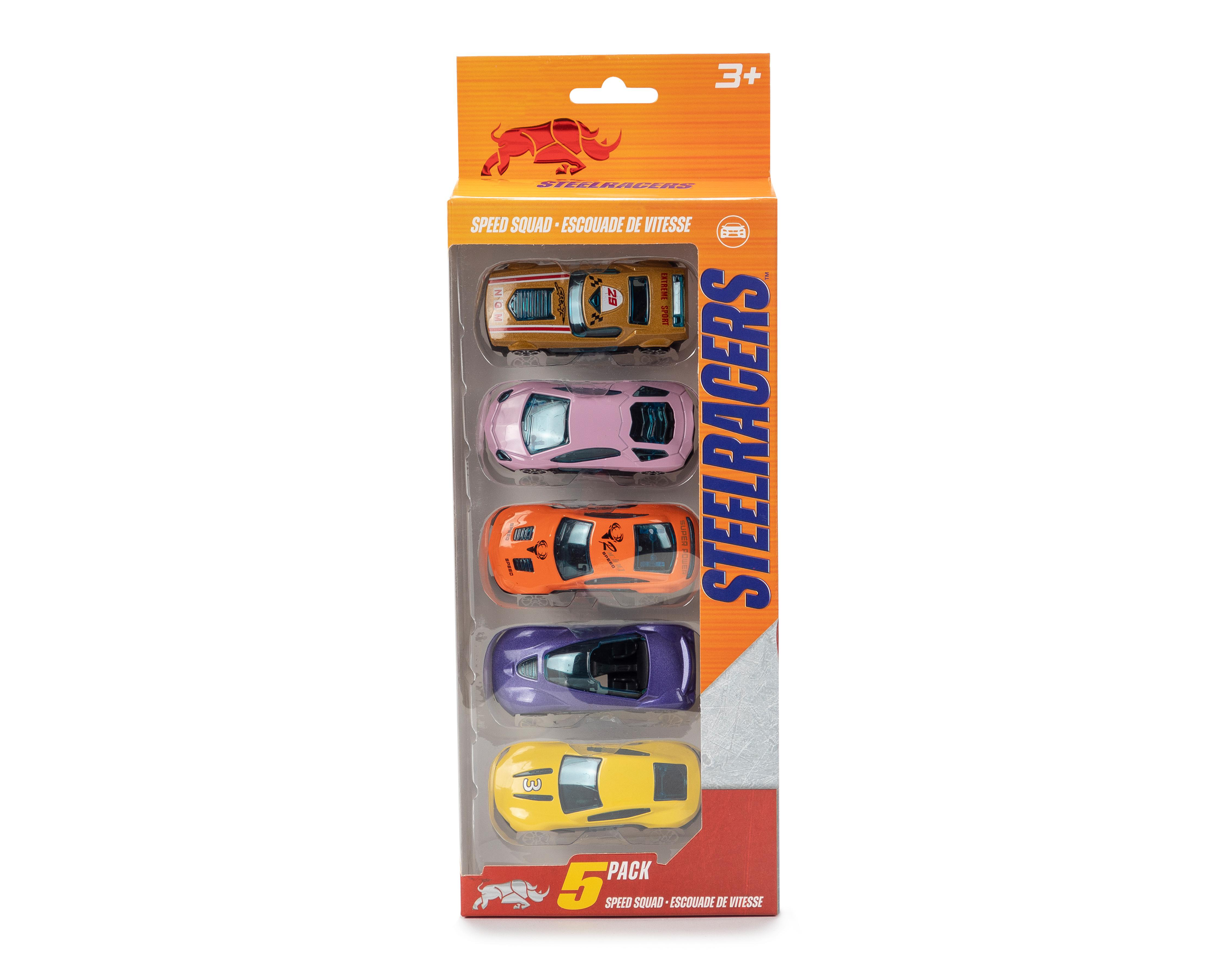 Foto 2 pulgar | Carros Steelracers 5 Piezas