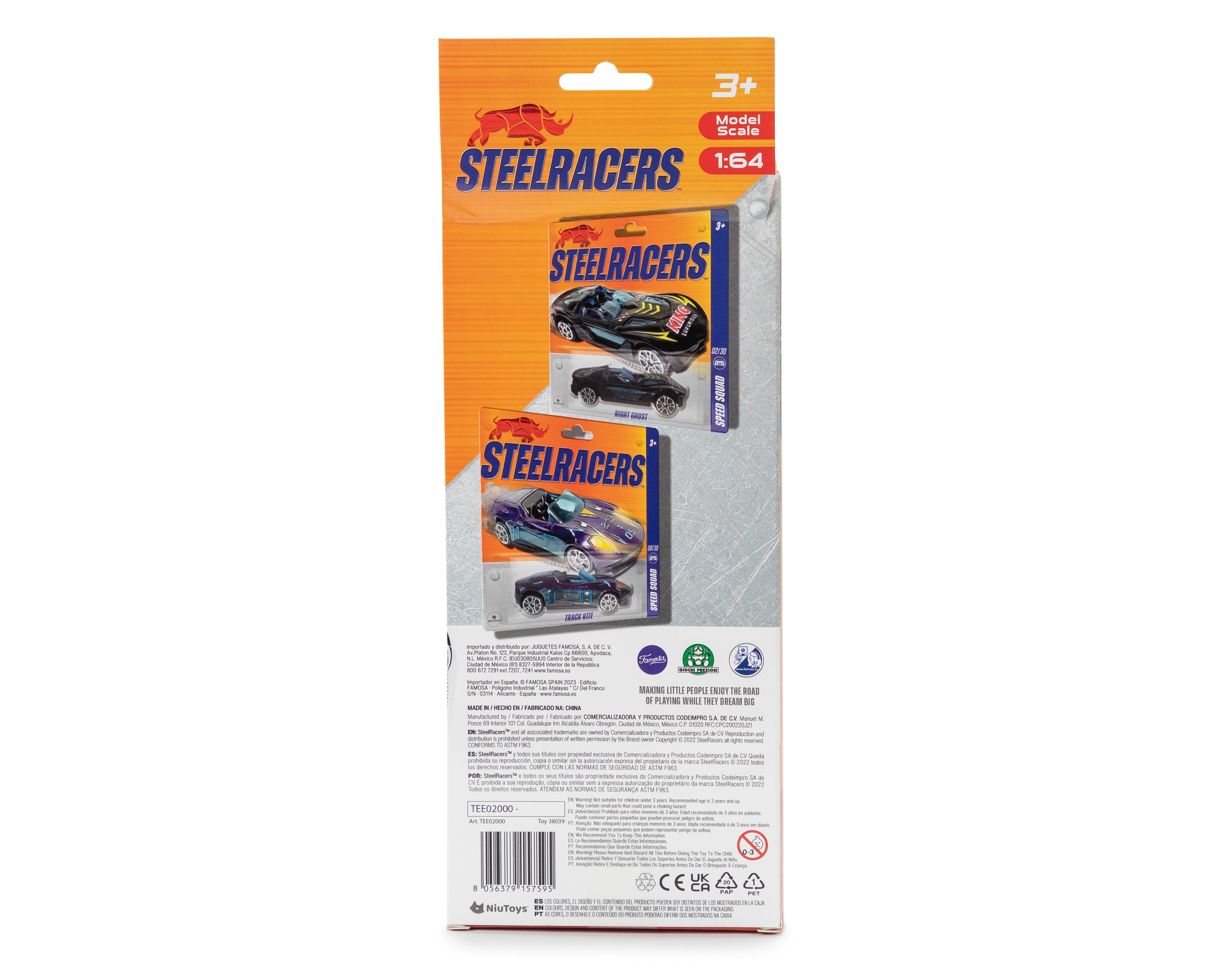 Foto 3 pulgar | Carros Steelracers 5 Piezas