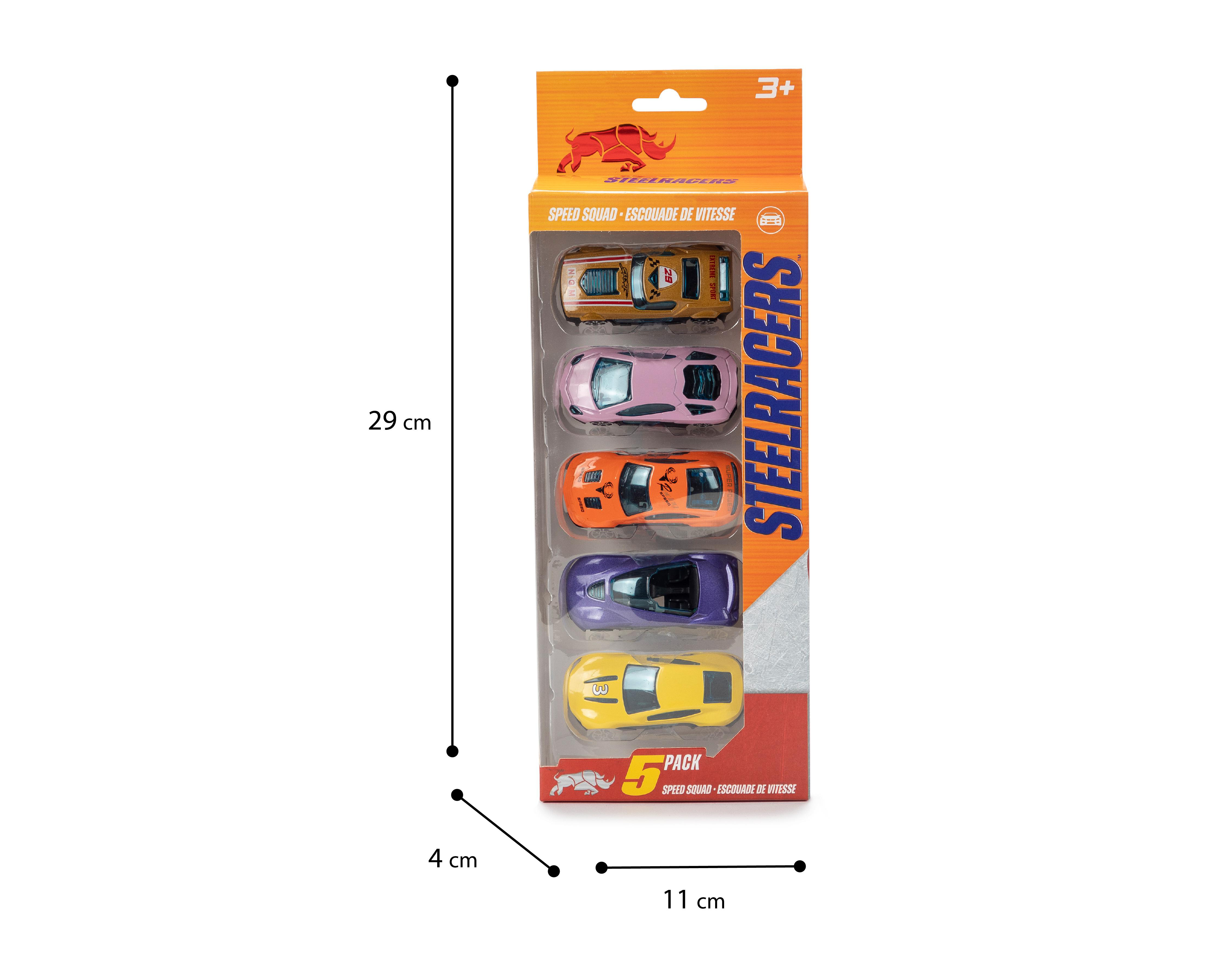 Foto 4 pulgar | Carros Steelracers 5 Piezas