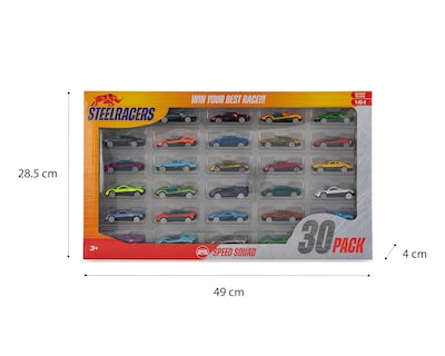 Foto 3 | Carros Steelracers 30 Piezas