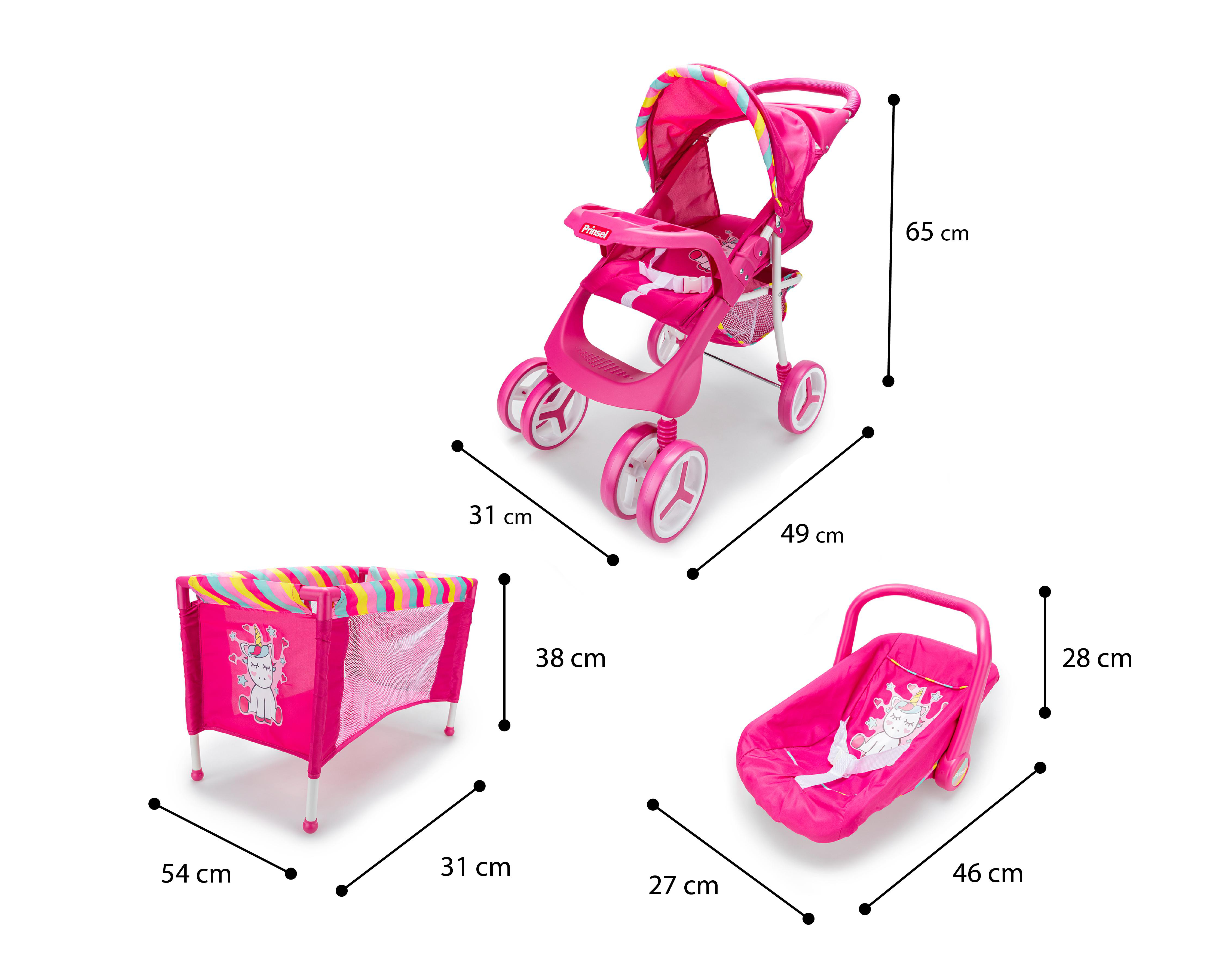 Foto 6 | Set de Carriola para Muñecas Prinsel Triss Doll Unicornio