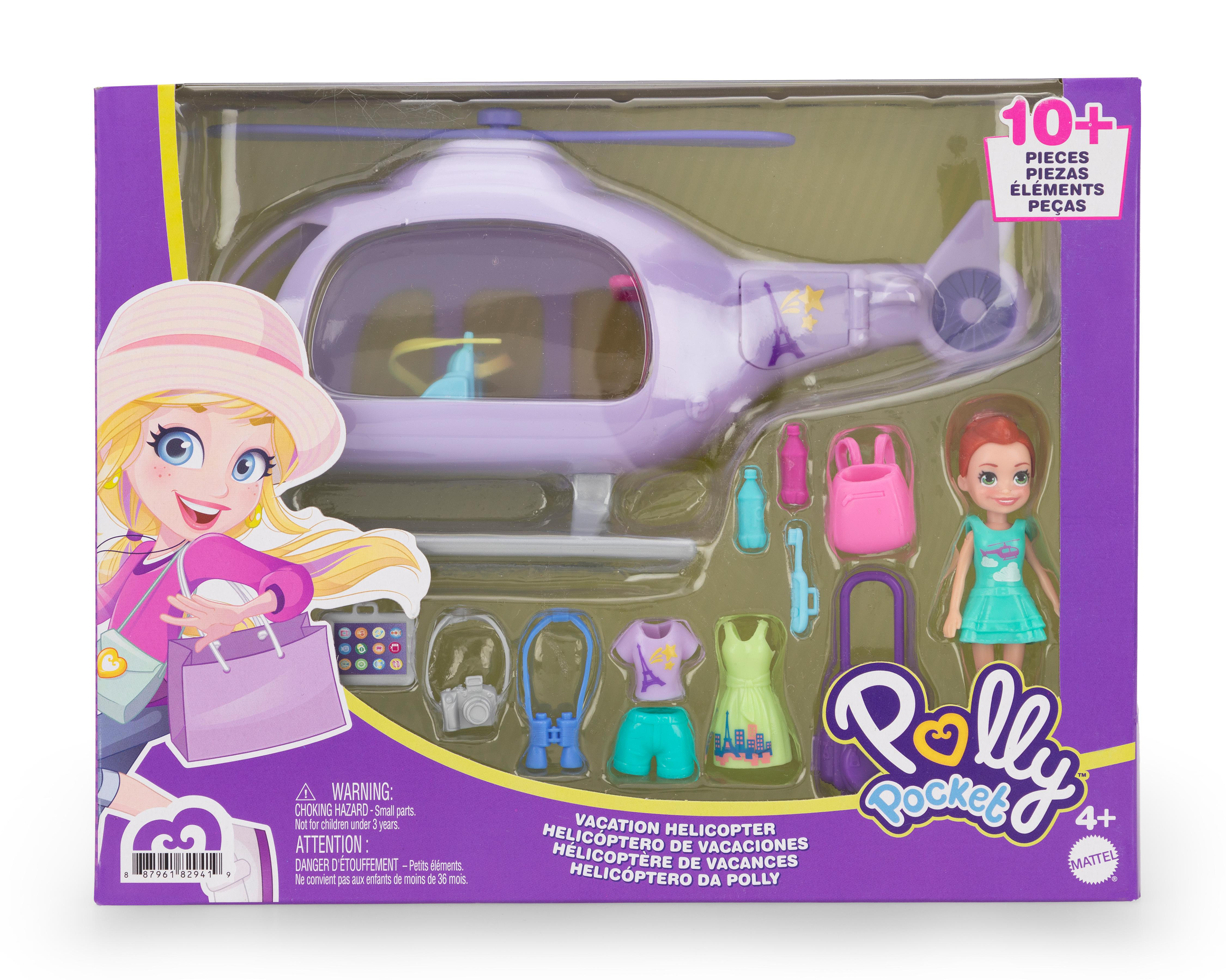 Foto 2 pulgar | Polly Pocket Helicóptero de Vacaciones