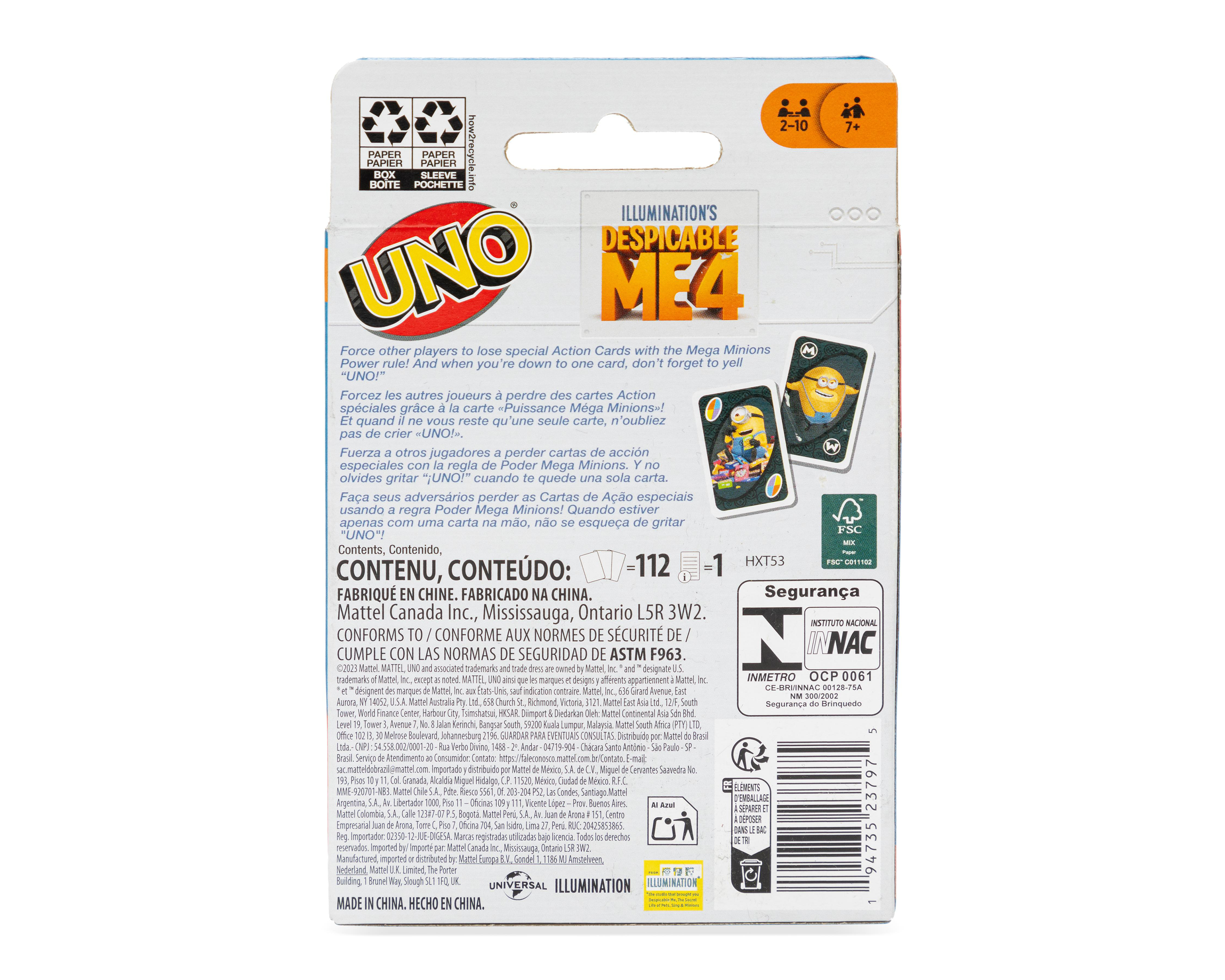 Foto 2 | Juego de Mesa Uno Mattel Mi Villano Favorito 4