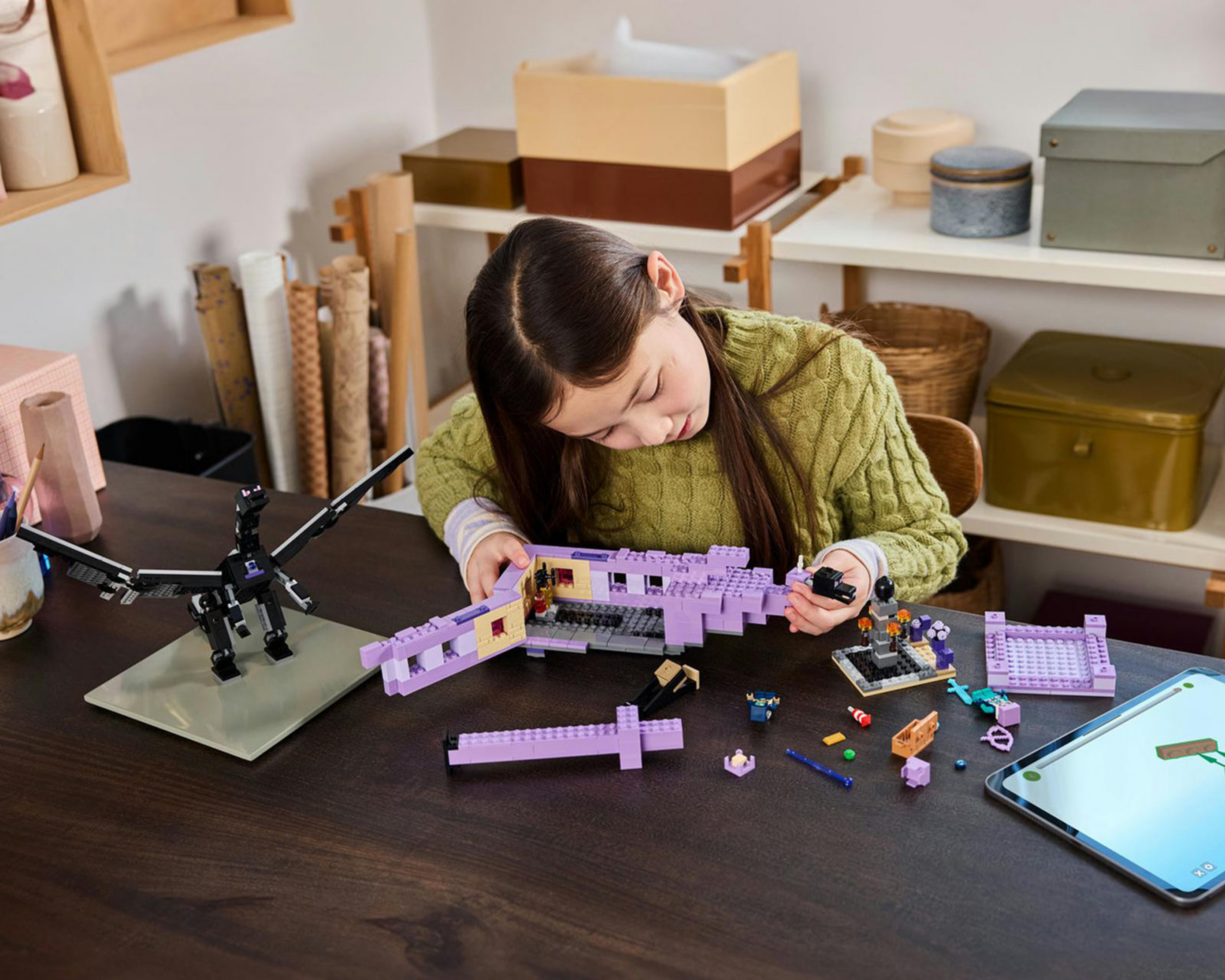 Foto 4 | LEGO Minecraft: El Dragón Ender y el Barco del End
