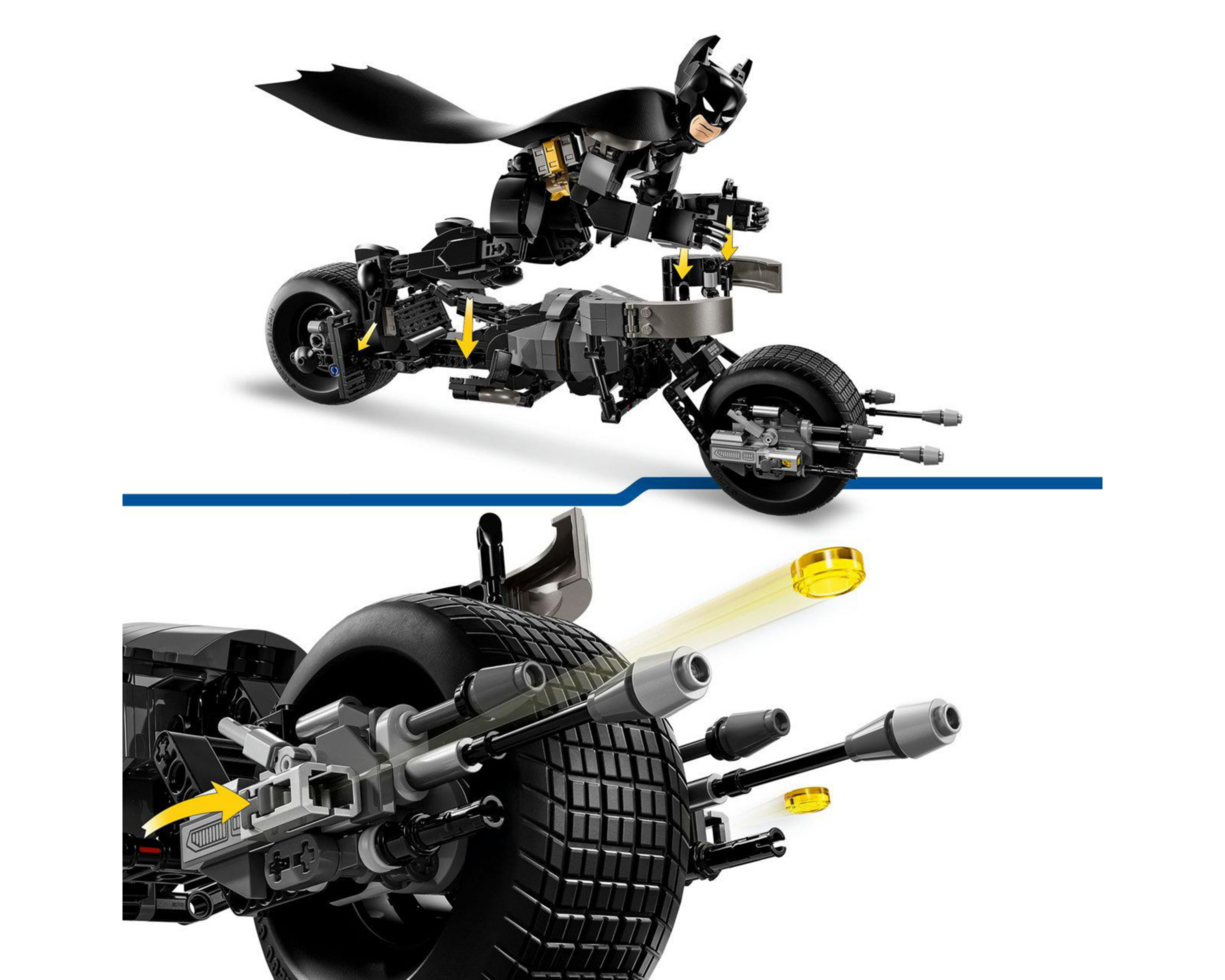 Foto 8 pulgar | Lego DC Batman: Figura para Construir: Batman y Moto Bat-Pod