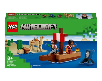 Foto 2 | LEGO Minecraft: El Viaje en el Barco Pirata