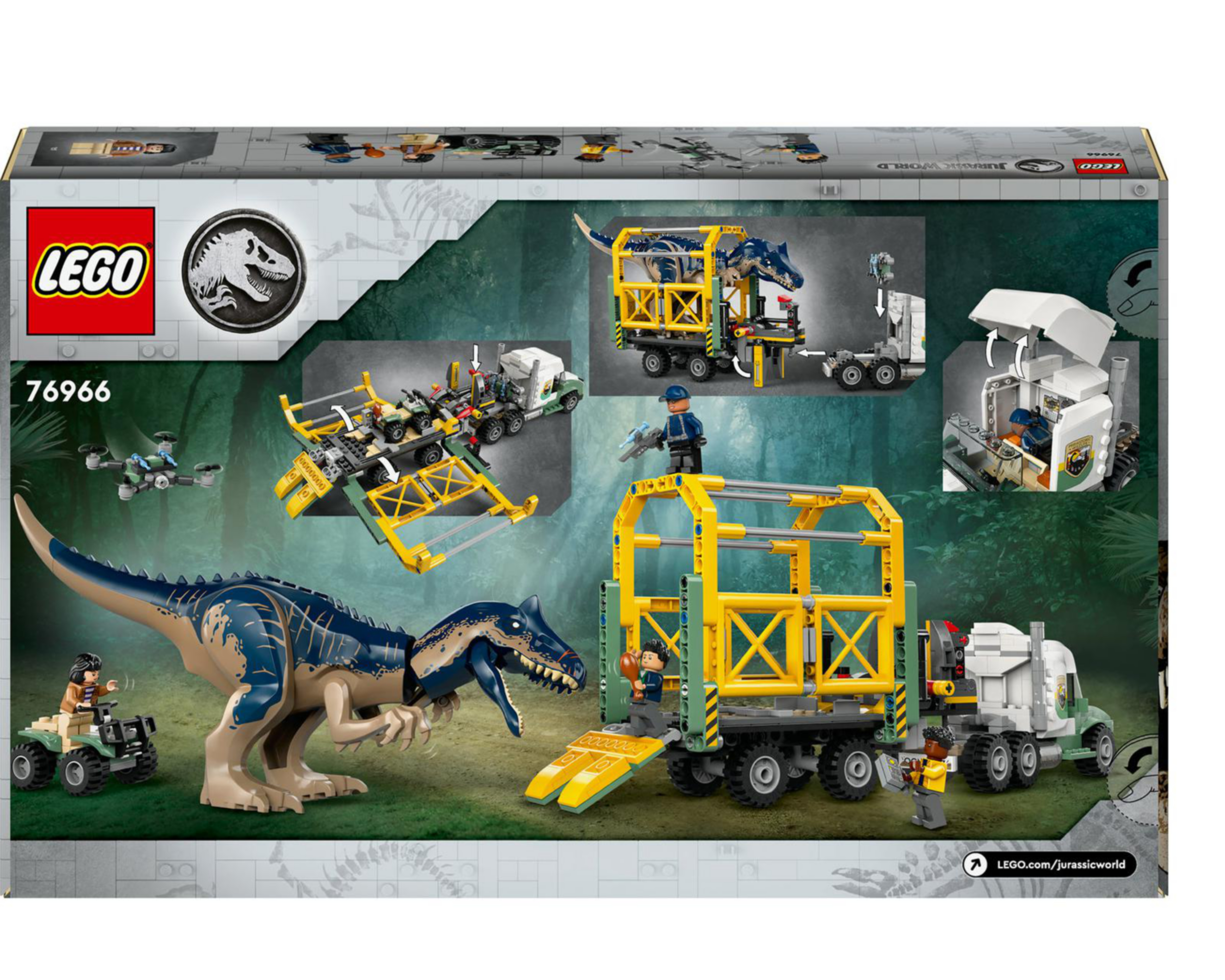 Foto 10 pulgar | LEGO Jurassic World Misiones Dinosaurio: Camión de Transporte del Allosaurus