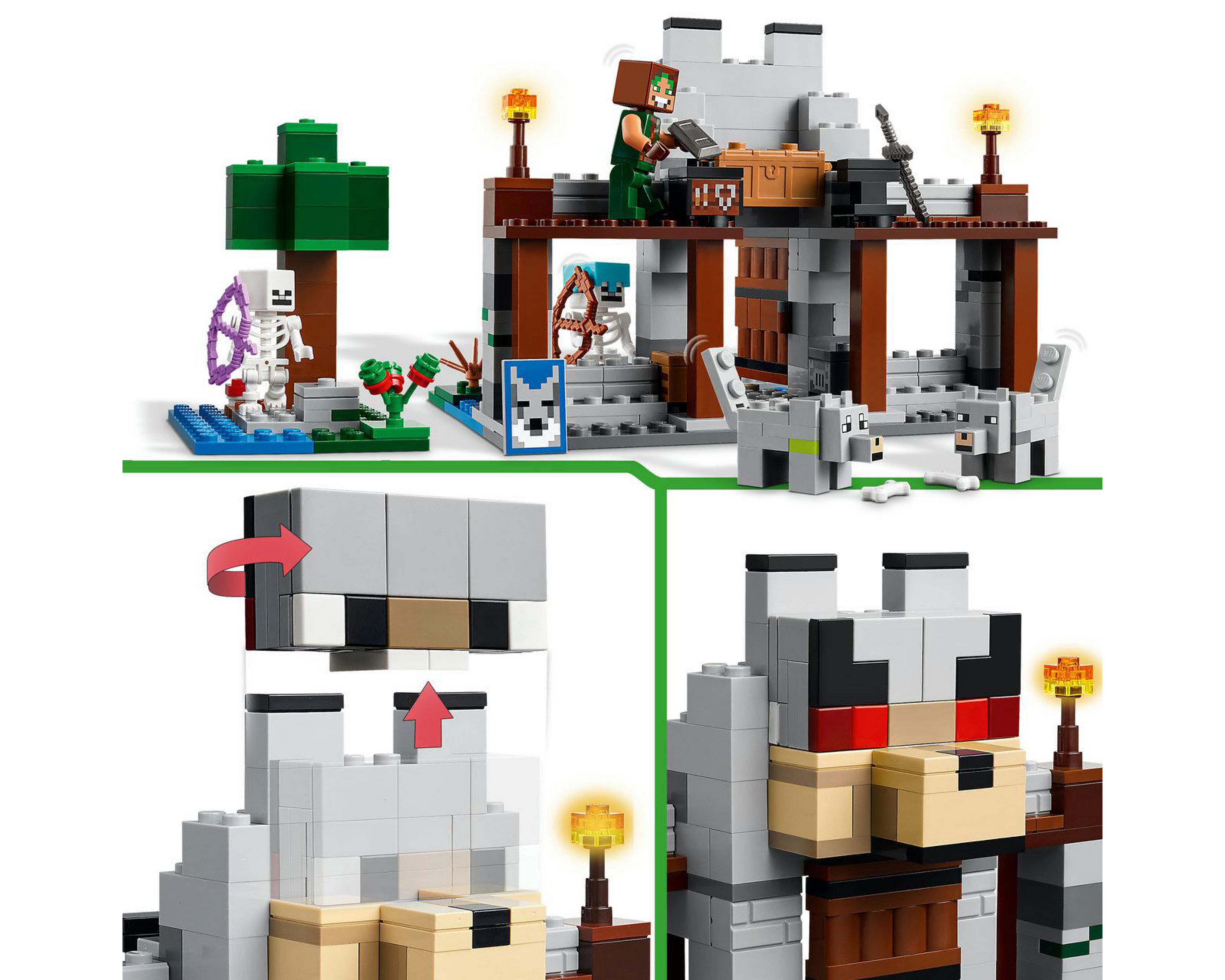 Foto 8 pulgar | LEGO Minecraft La Fortaleza del Lobo