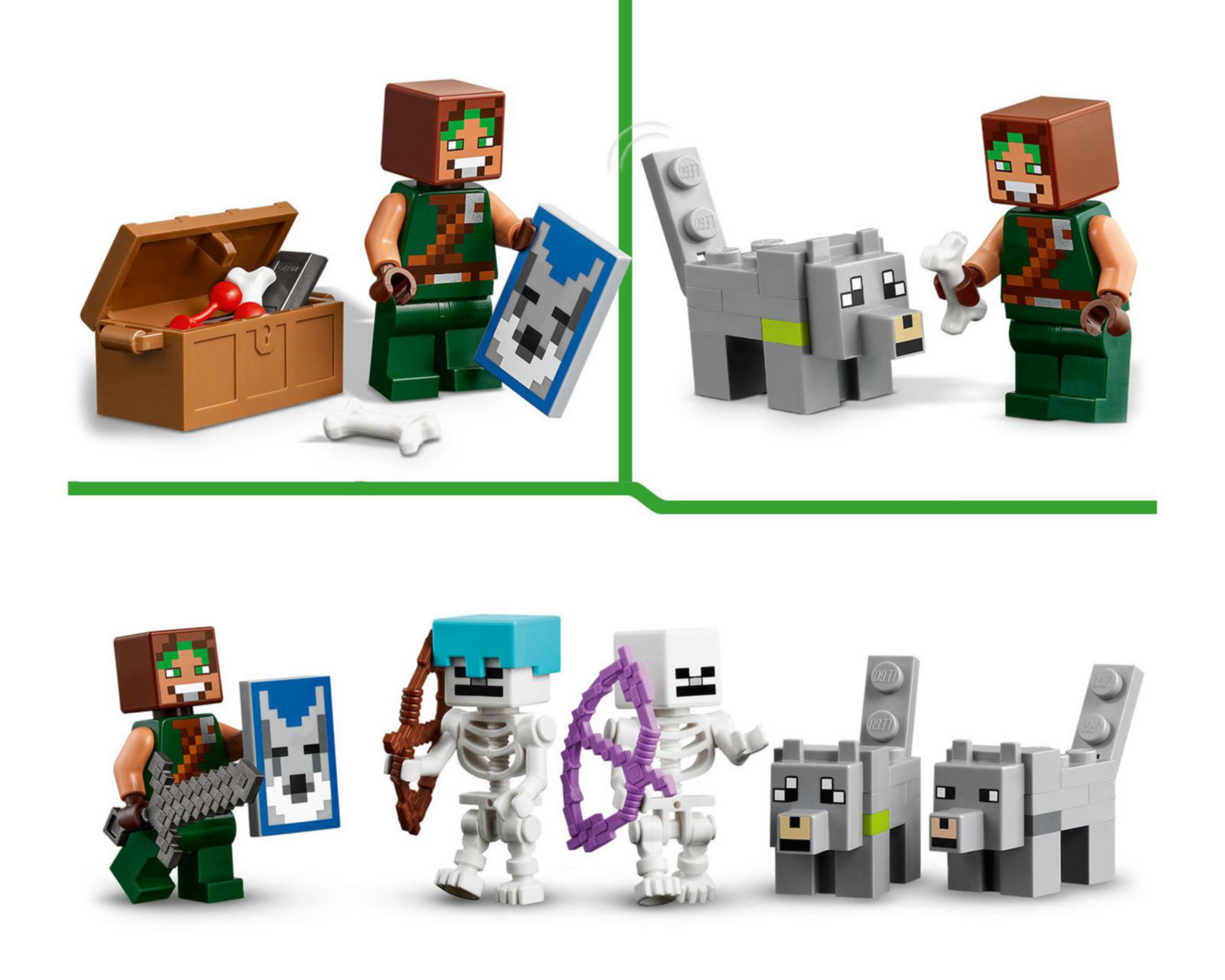 Foto 9 pulgar | LEGO Minecraft La Fortaleza del Lobo