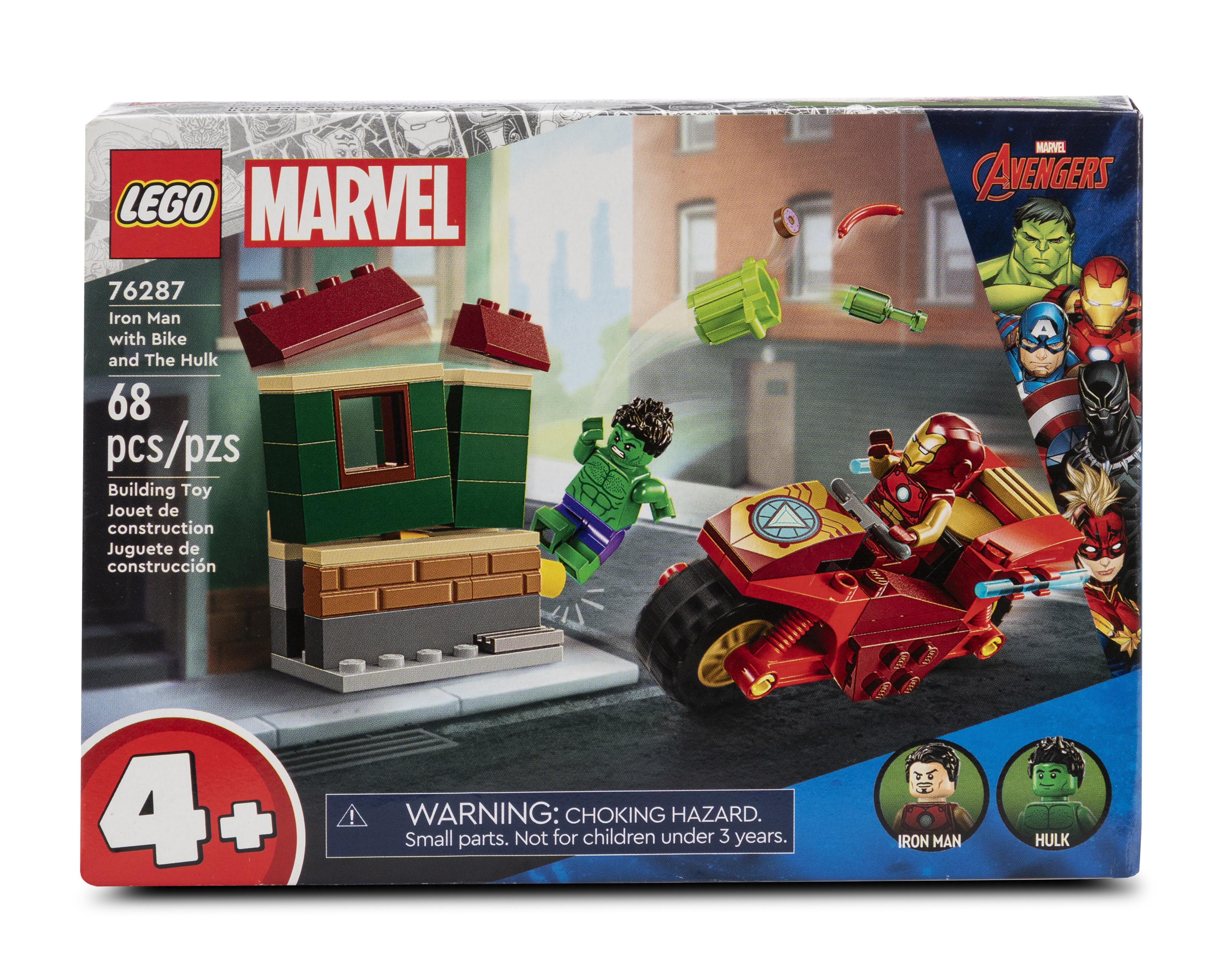 Foto 2 pulgar | LEGO Marvel Iron Man con Moto y Hulk