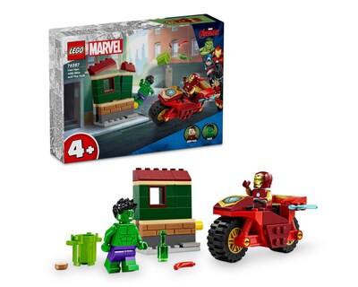 Foto 1 | LEGO Marvel Iron Man con Moto y Hulk