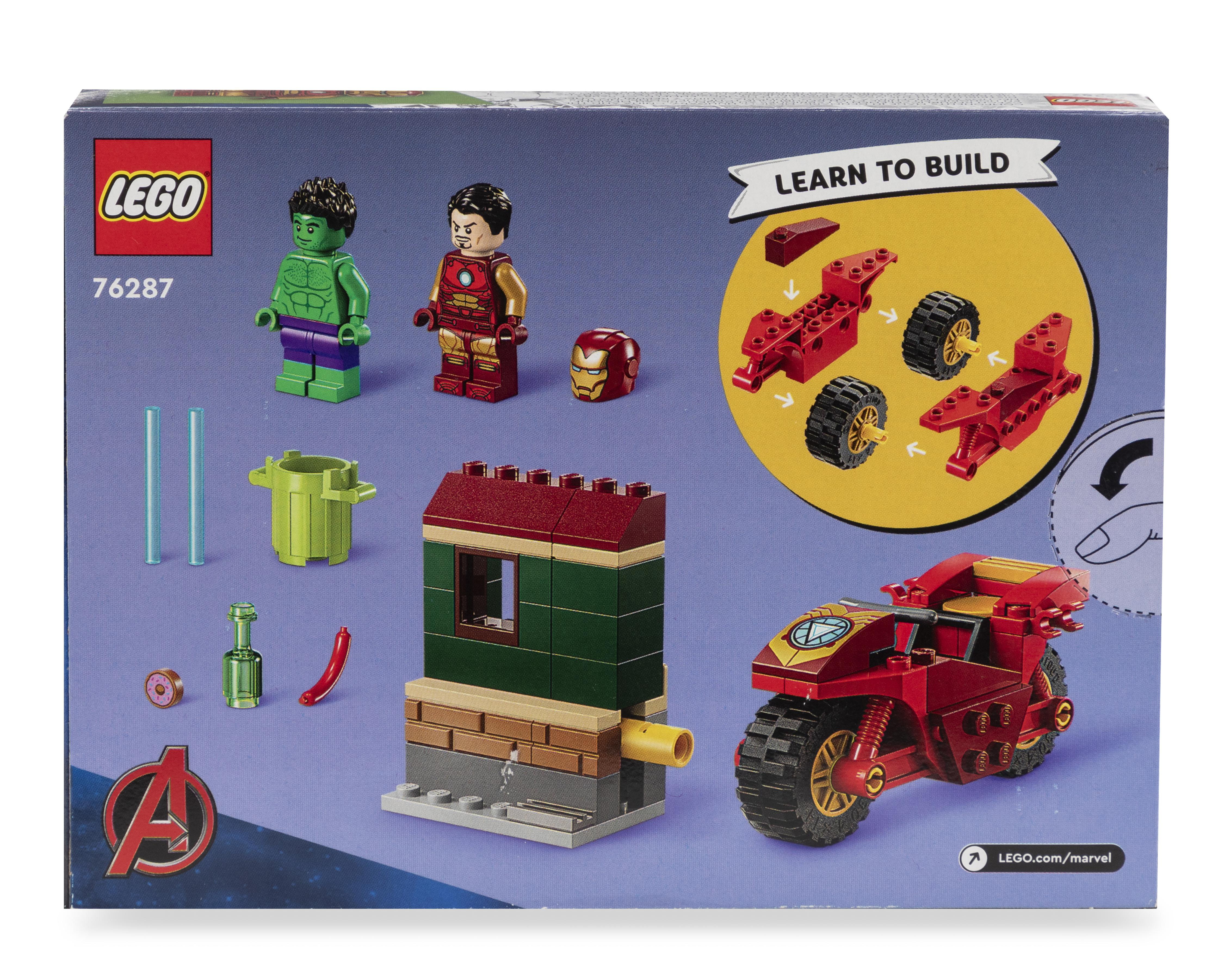 Foto 3 pulgar | LEGO Marvel Iron Man con Moto y Hulk