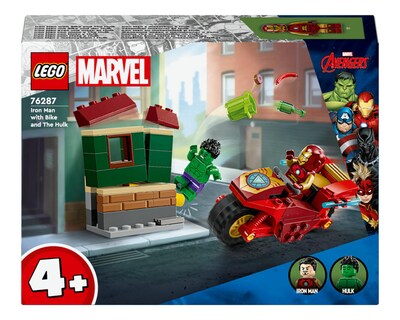 Foto 2 | LEGO Marvel Iron Man con Moto y Hulk