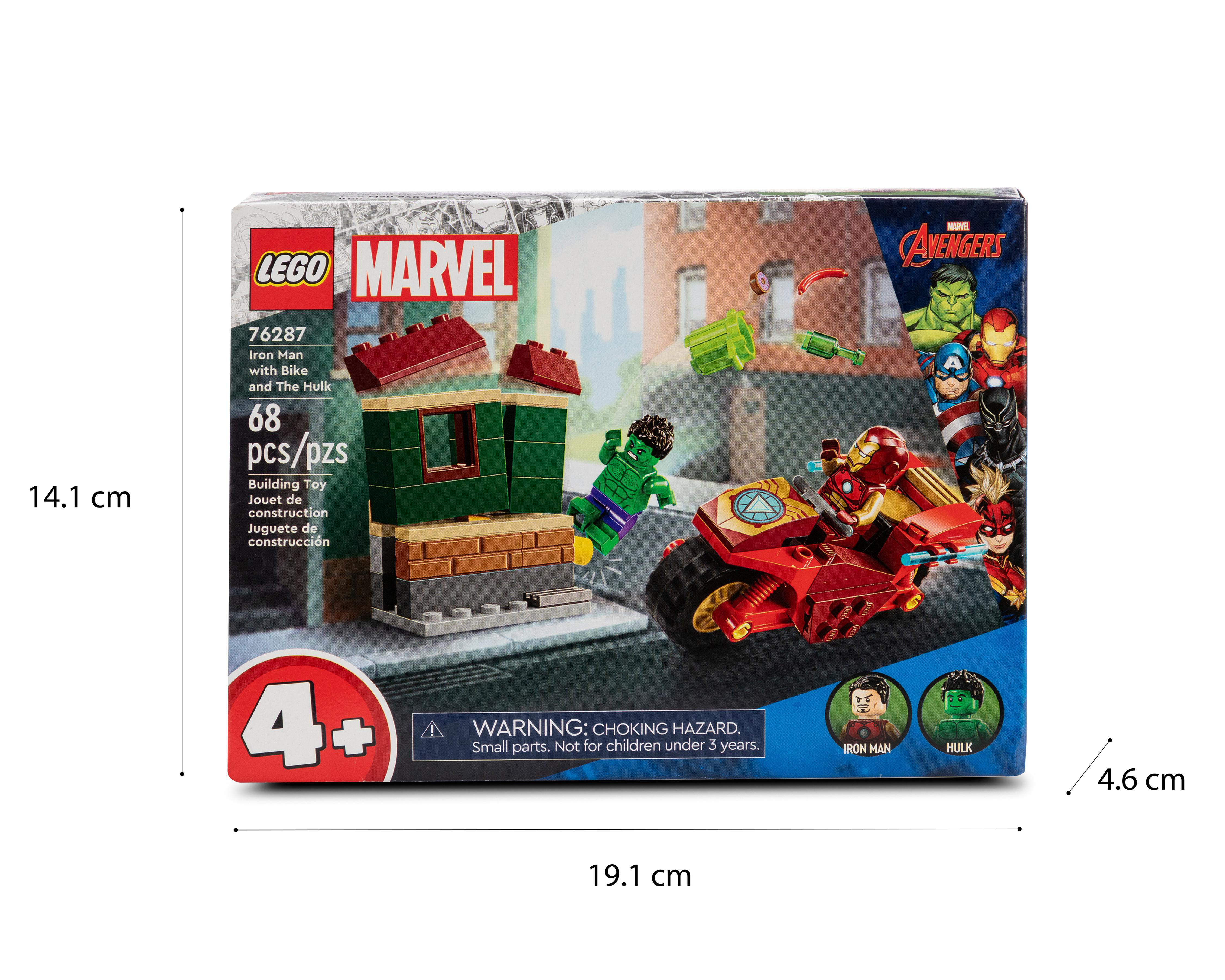 Foto 4 pulgar | LEGO Marvel Iron Man con Moto y Hulk