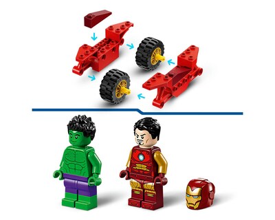 Foto 8 | LEGO Marvel Iron Man con Moto y Hulk
