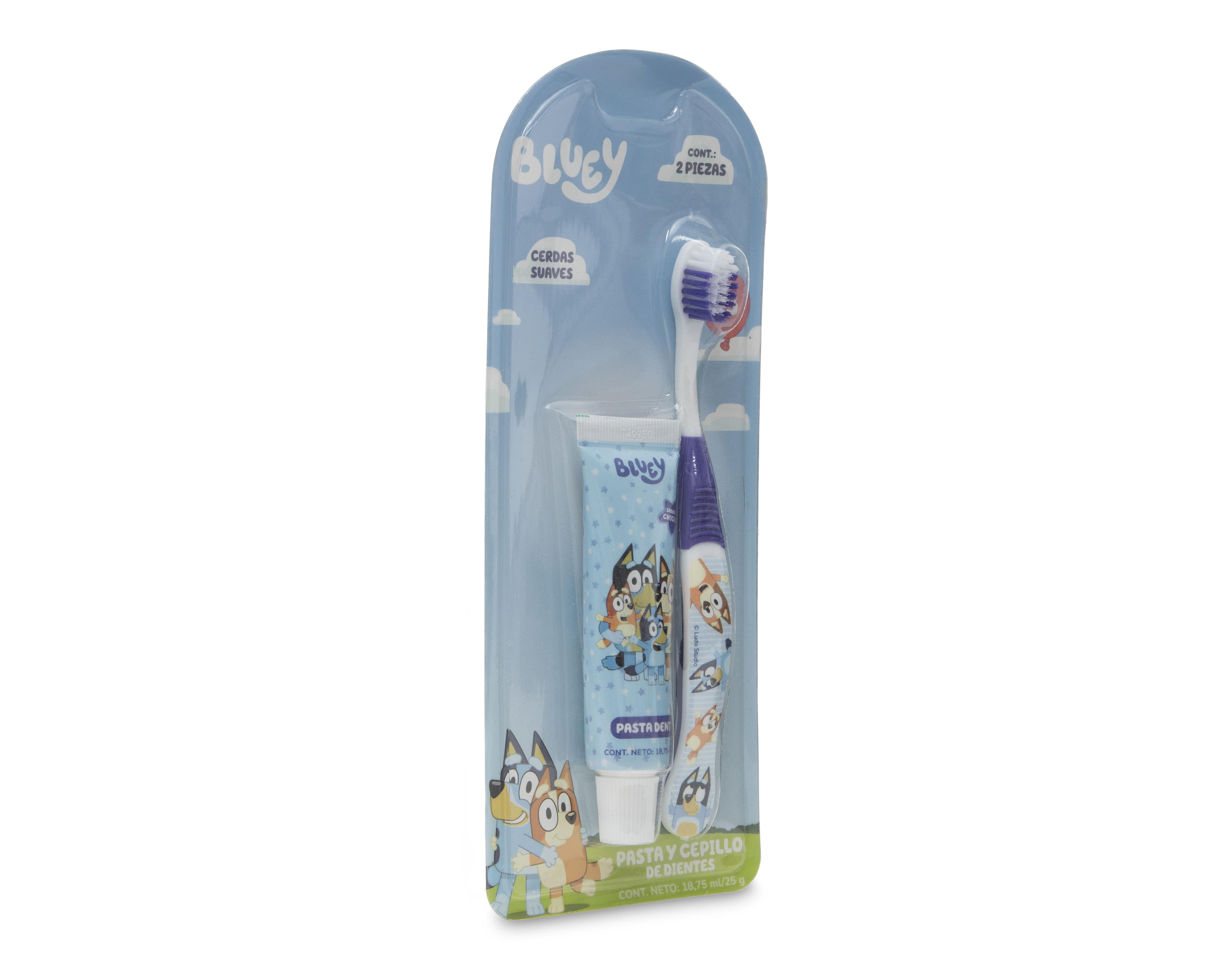 Foto 3 pulgar | Cepillo de Dientes Suave con Pasta Dental Gairet Bluey