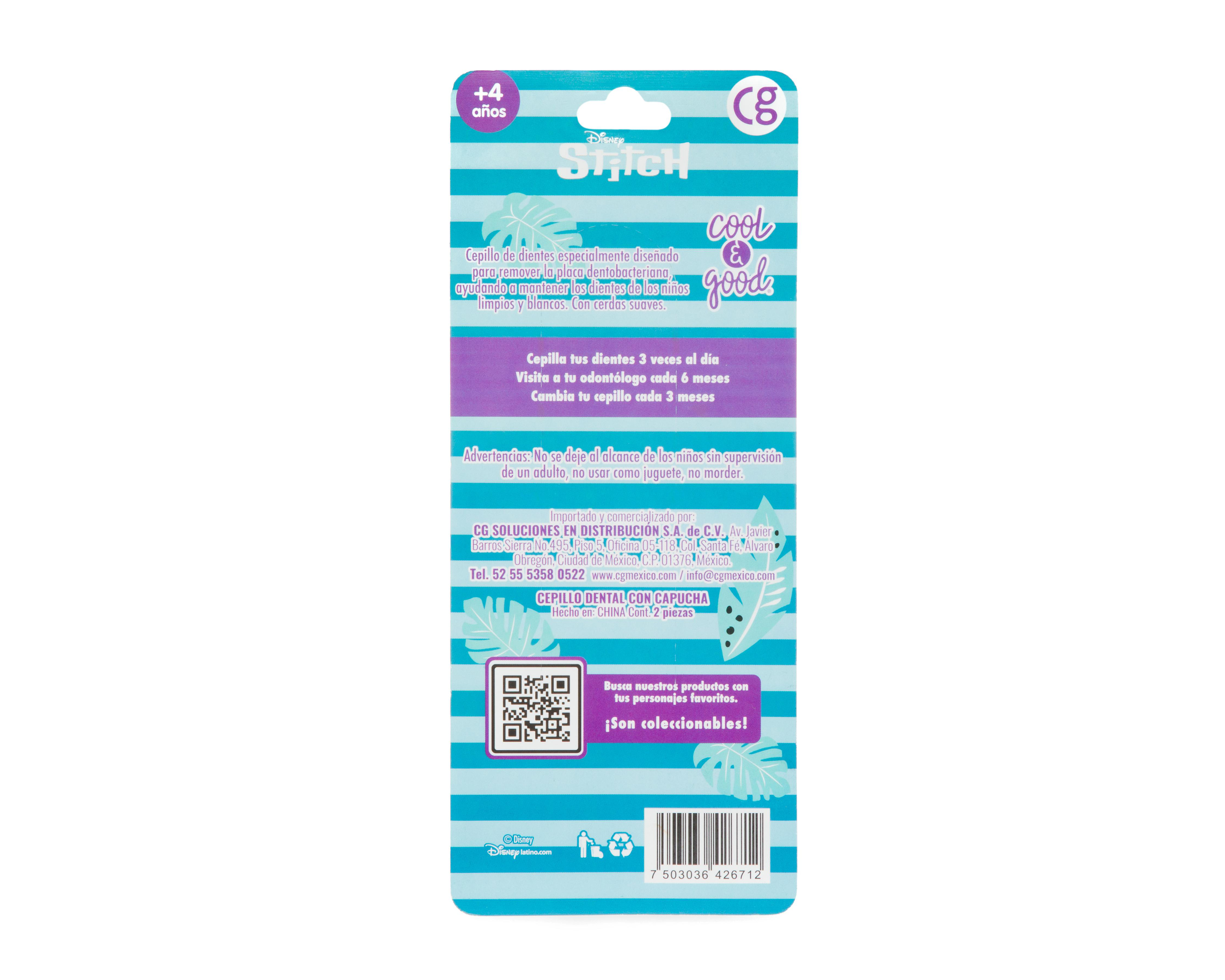 Foto 2 | Cepillo de Dientes Suave Cool & Good Disney Stitch