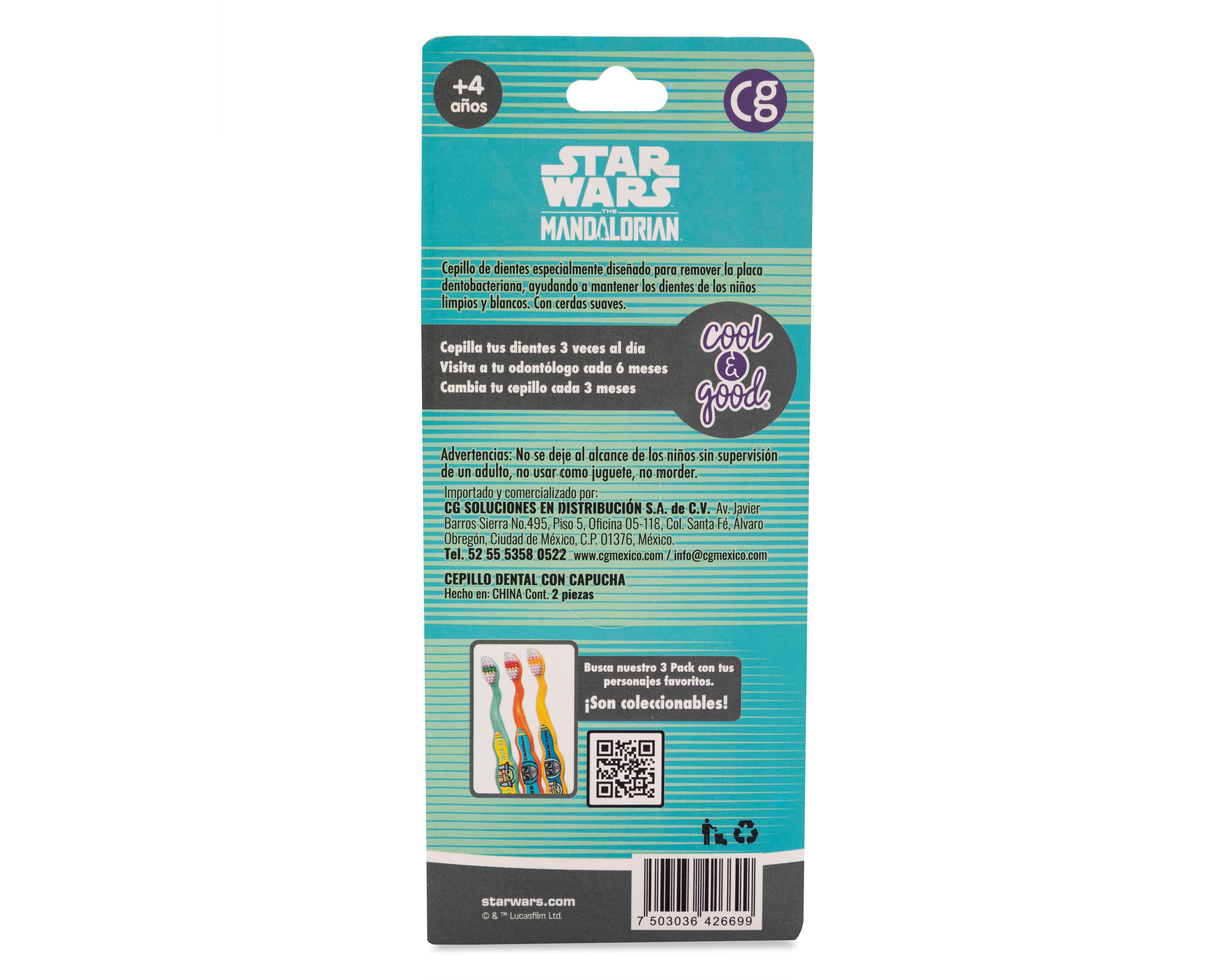 Foto 3 pulgar | Cepillo de Dientes Suave con Protector Cool & Good Star Wars The Mandalorian