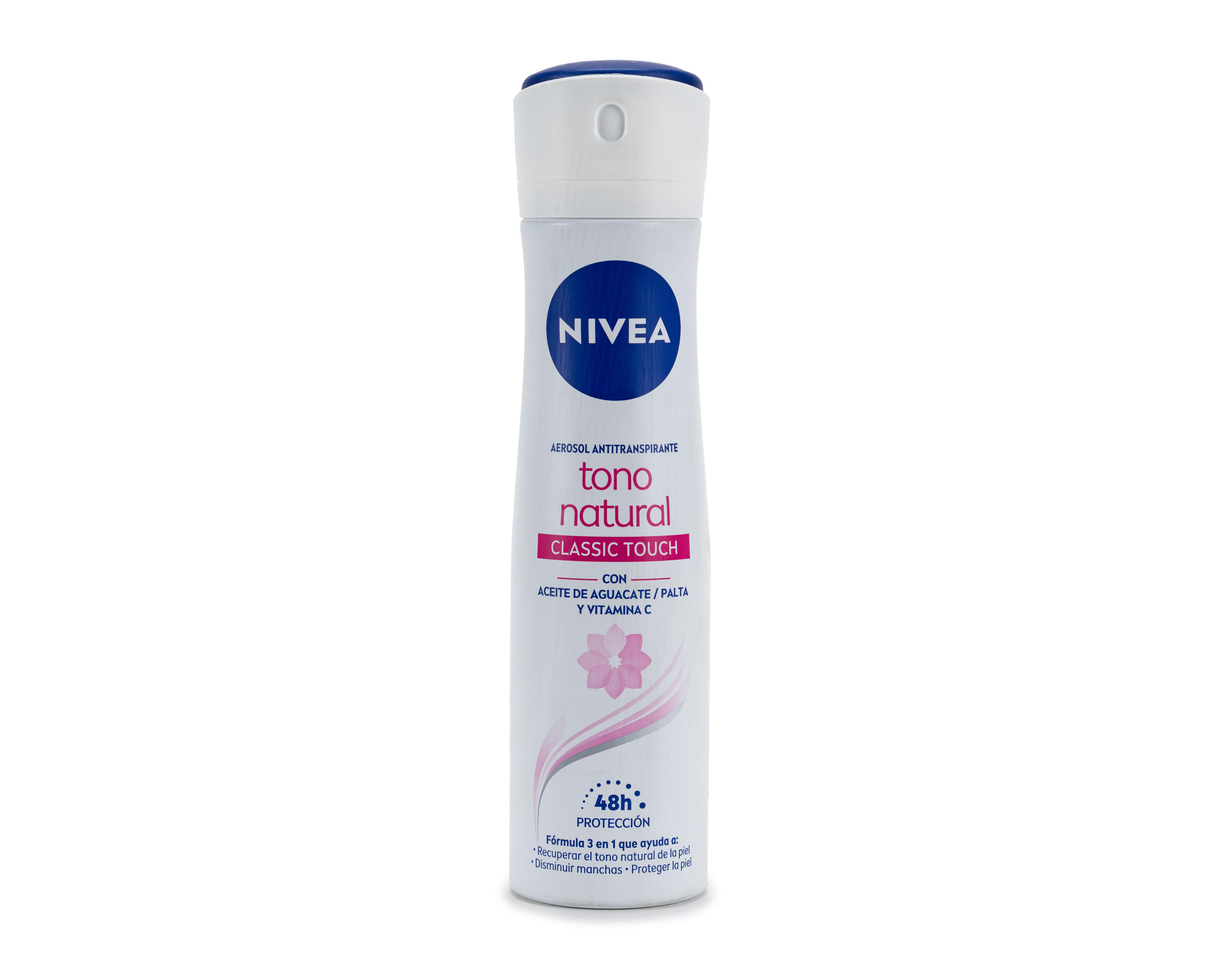 Foto 2 pulgar | Desodorante en Aerosol Nivea Tono Natural Classic Touch Aclarante 150 ml
