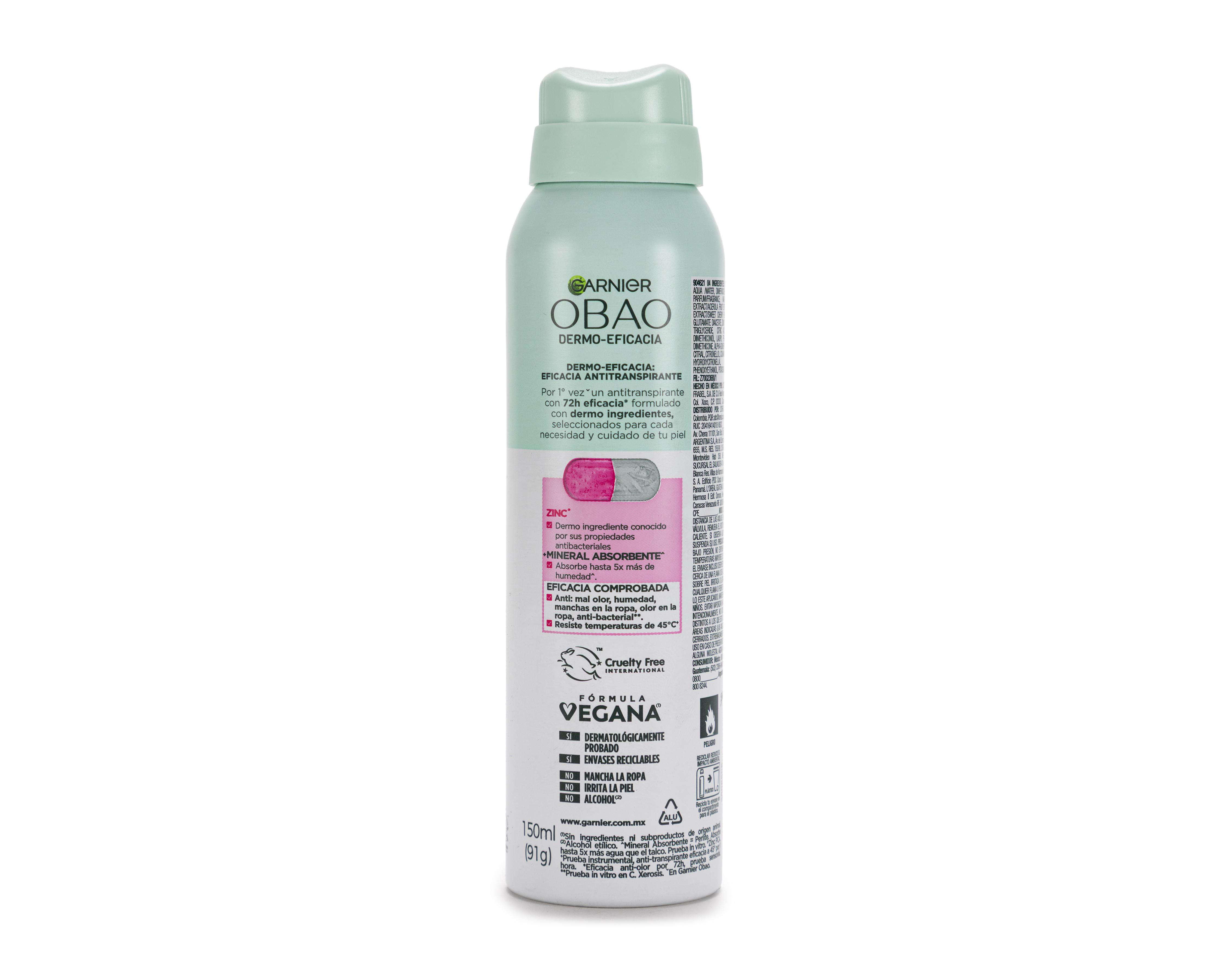 Foto 2 | Desodorante en Aerosol Obao Dermo Eficacia Protección 5 en 1 150 ml