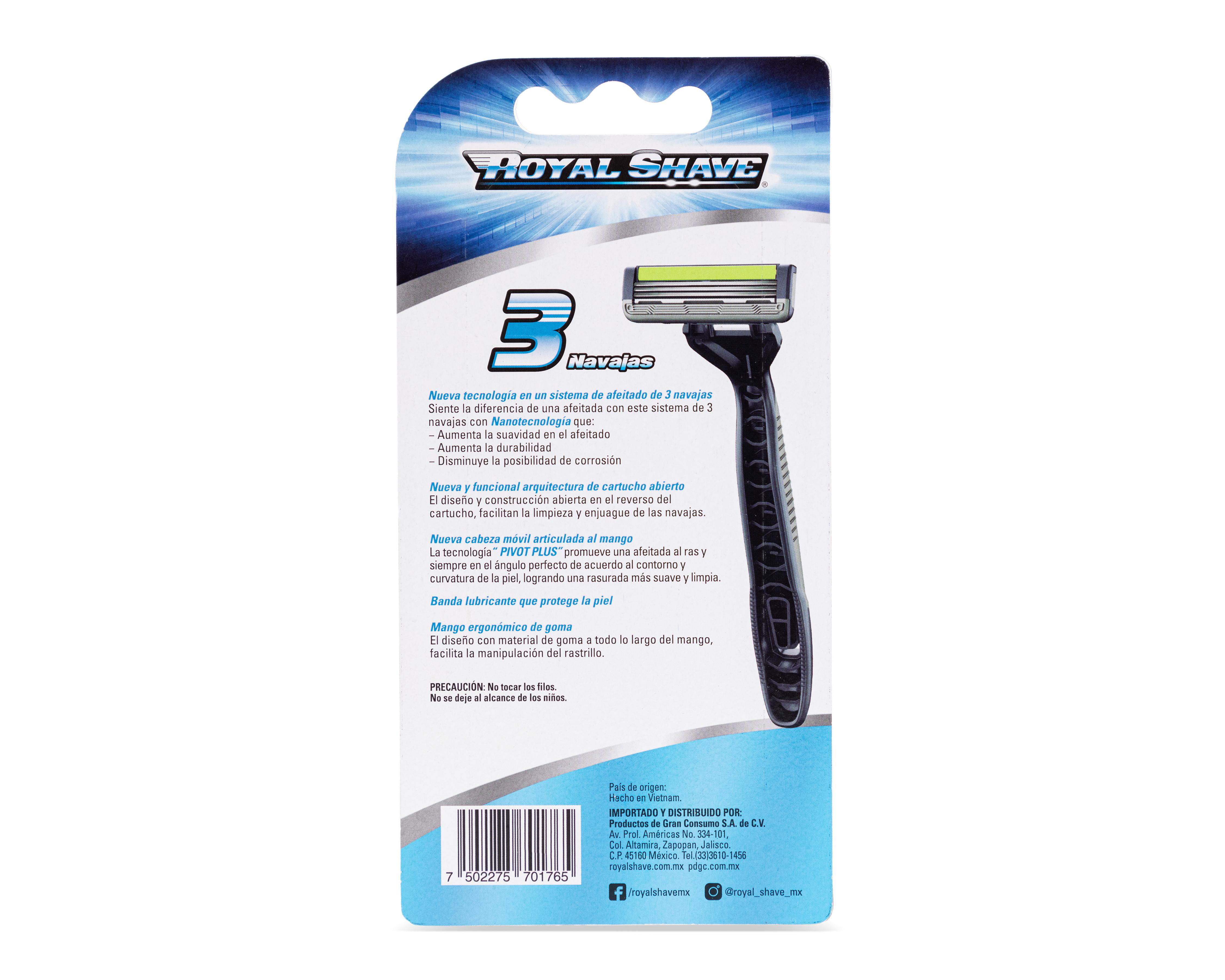 Foto 2 | Rastrillo Royal Shave Nano Technology 2 Piezas