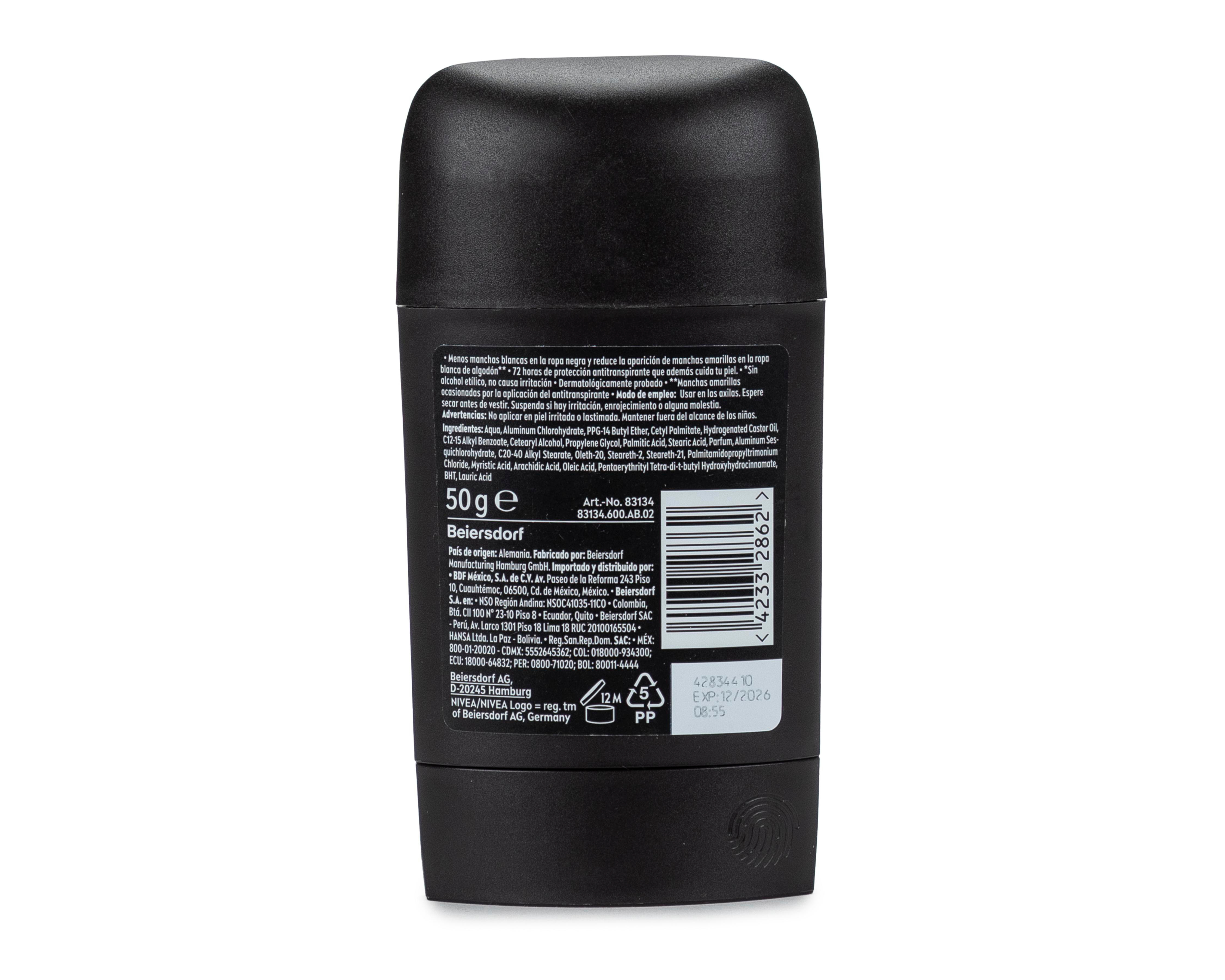 Foto 2 | Desodorante Nivea Black & White Invisible 50 g