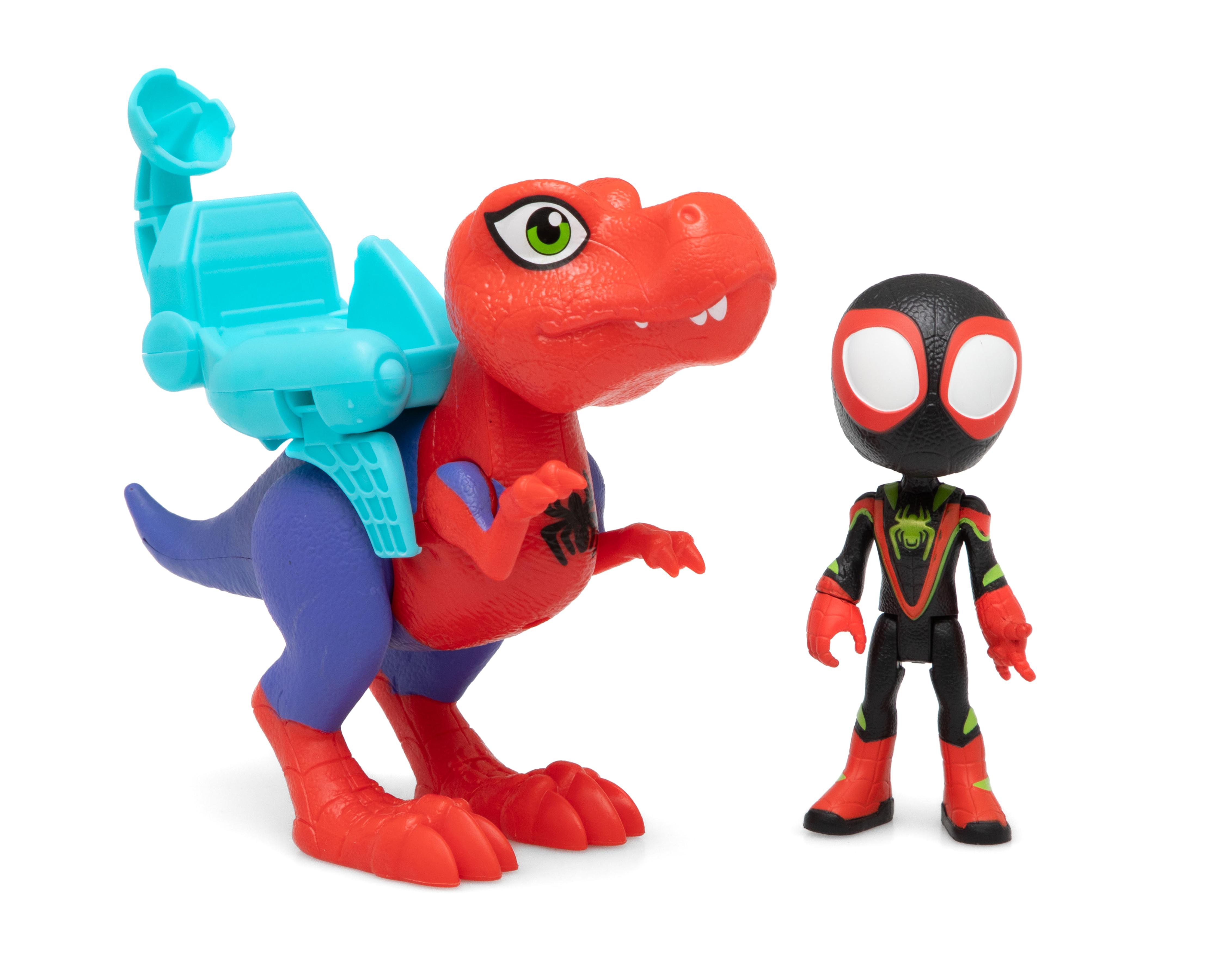 Foto 2 pulgar | Figura Spidey-Rex y Miles Spin Morales Marvel