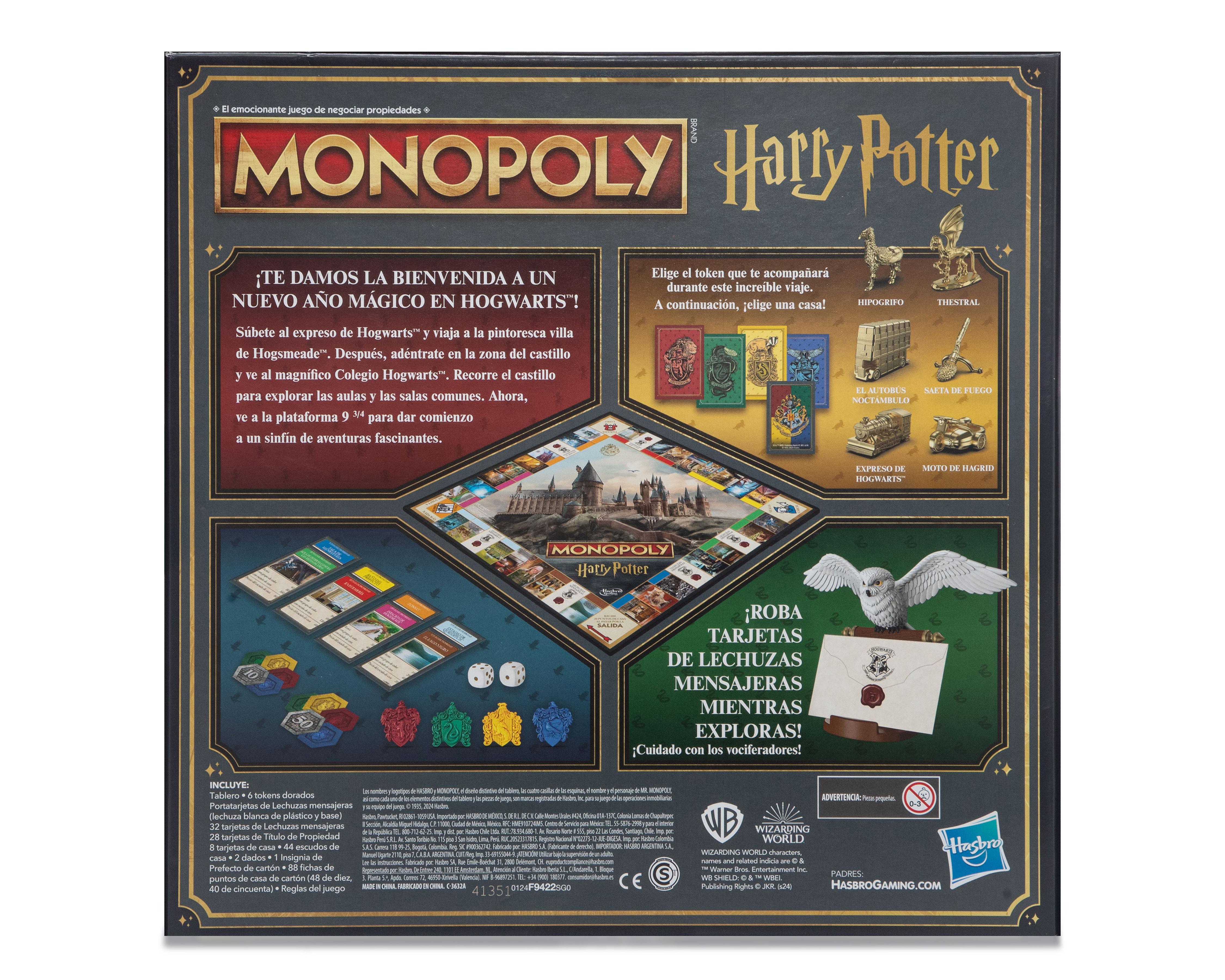 Foto 2 | Juego de Mesa Monopoly Harry Potter Hasbro
