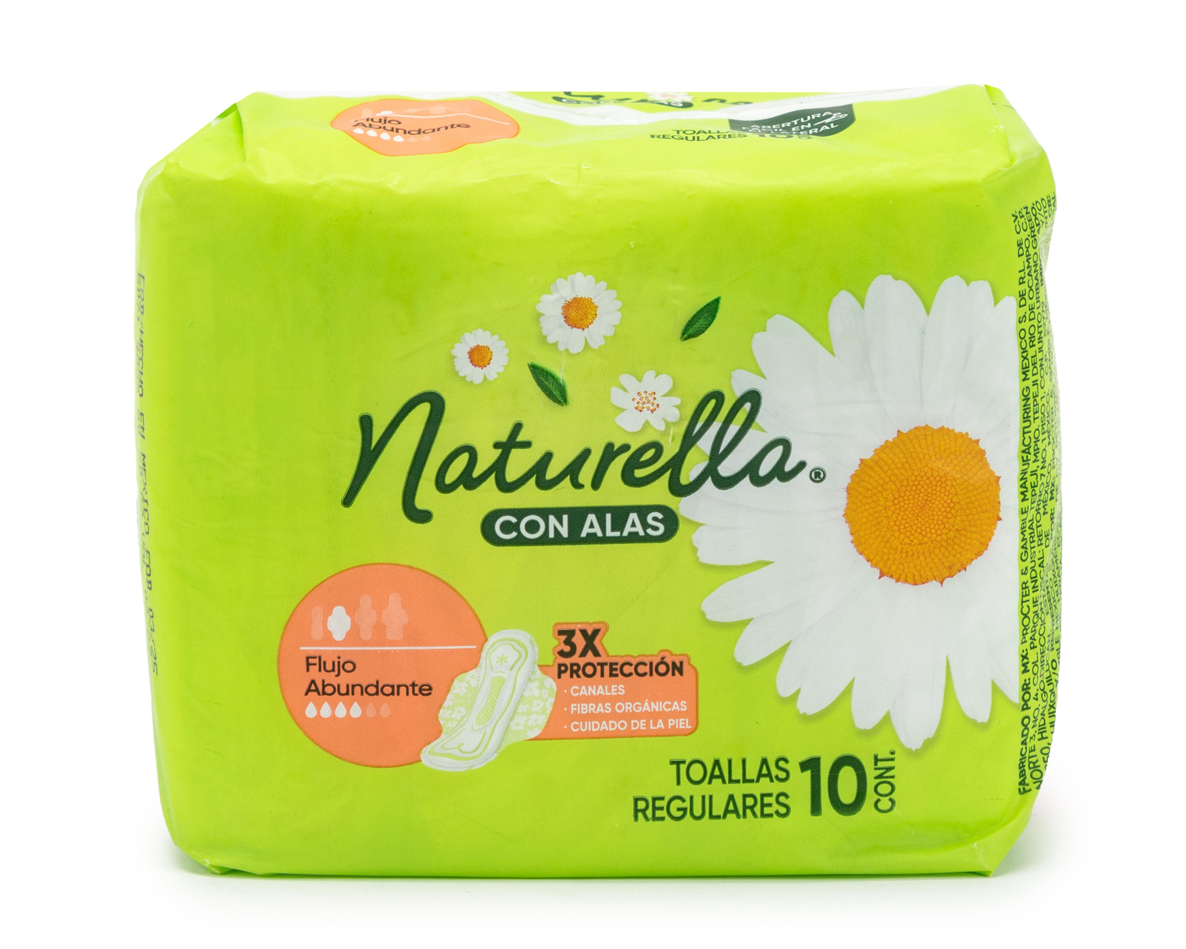 Foto 2 pulgar | Toallas Femeninas Naturella con Alas 10 Piezas