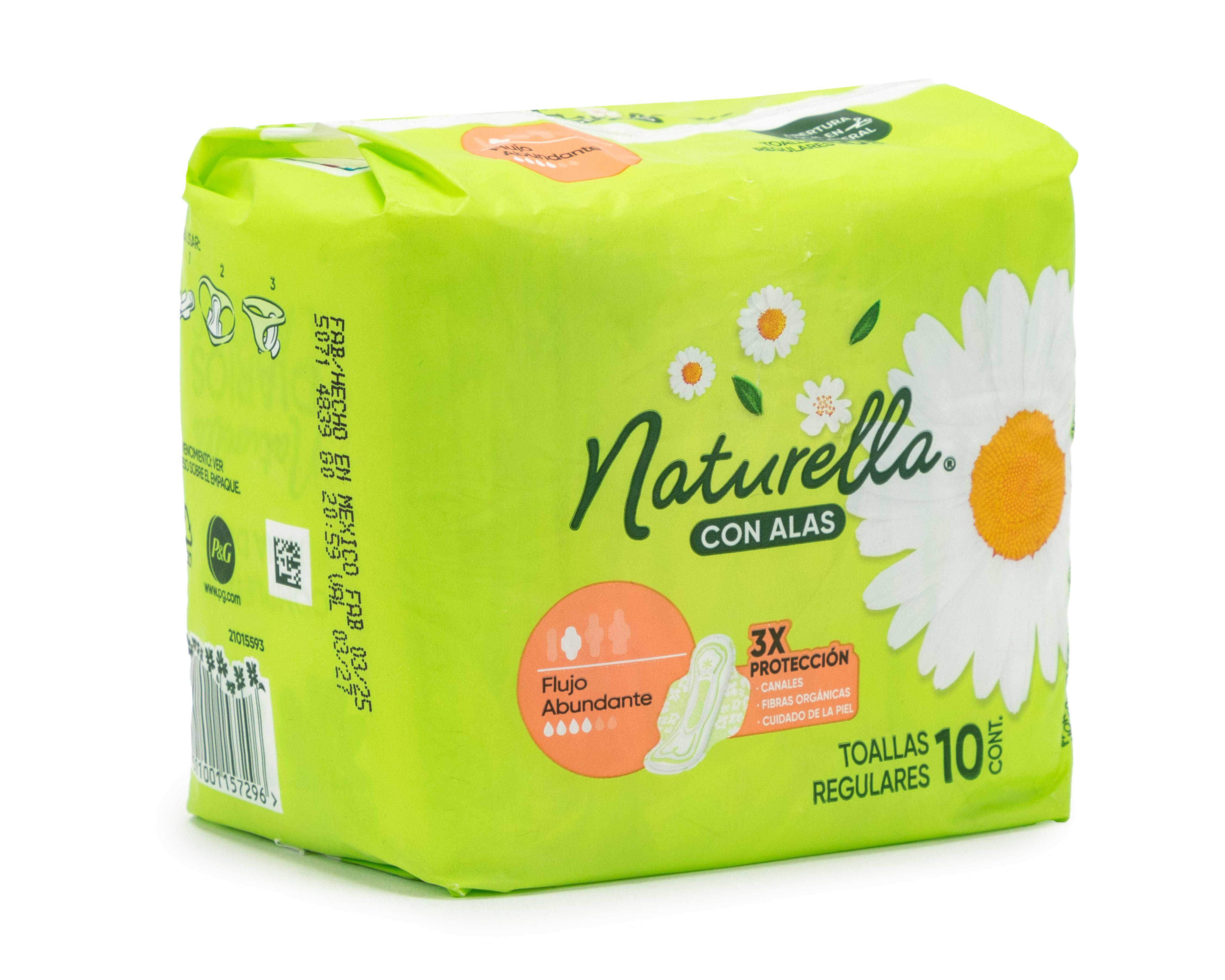 Foto 3 pulgar | Toallas Femeninas Naturella con Alas 10 Piezas