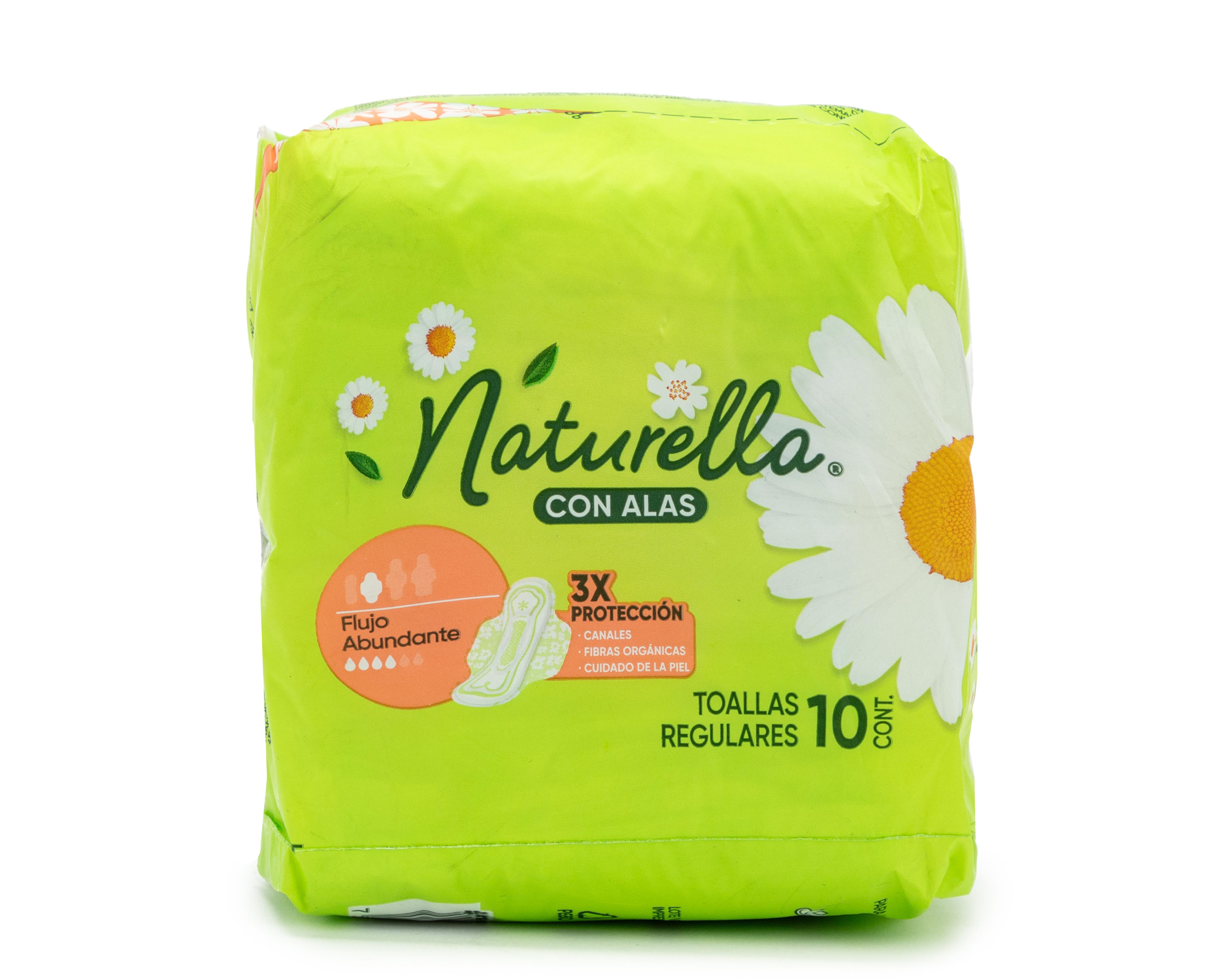 Foto 4 pulgar | Toallas Femeninas Naturella con Alas 10 Piezas