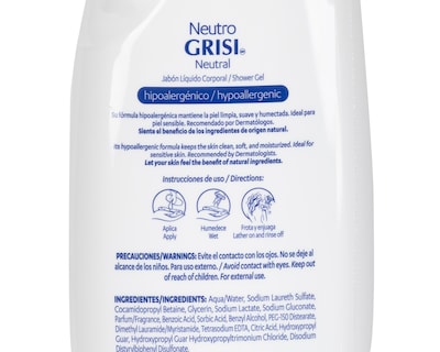 Foto 3 | Jabón Líquido para el Cuerpo Grisi Neutro Hipoalergénico 450 ml
